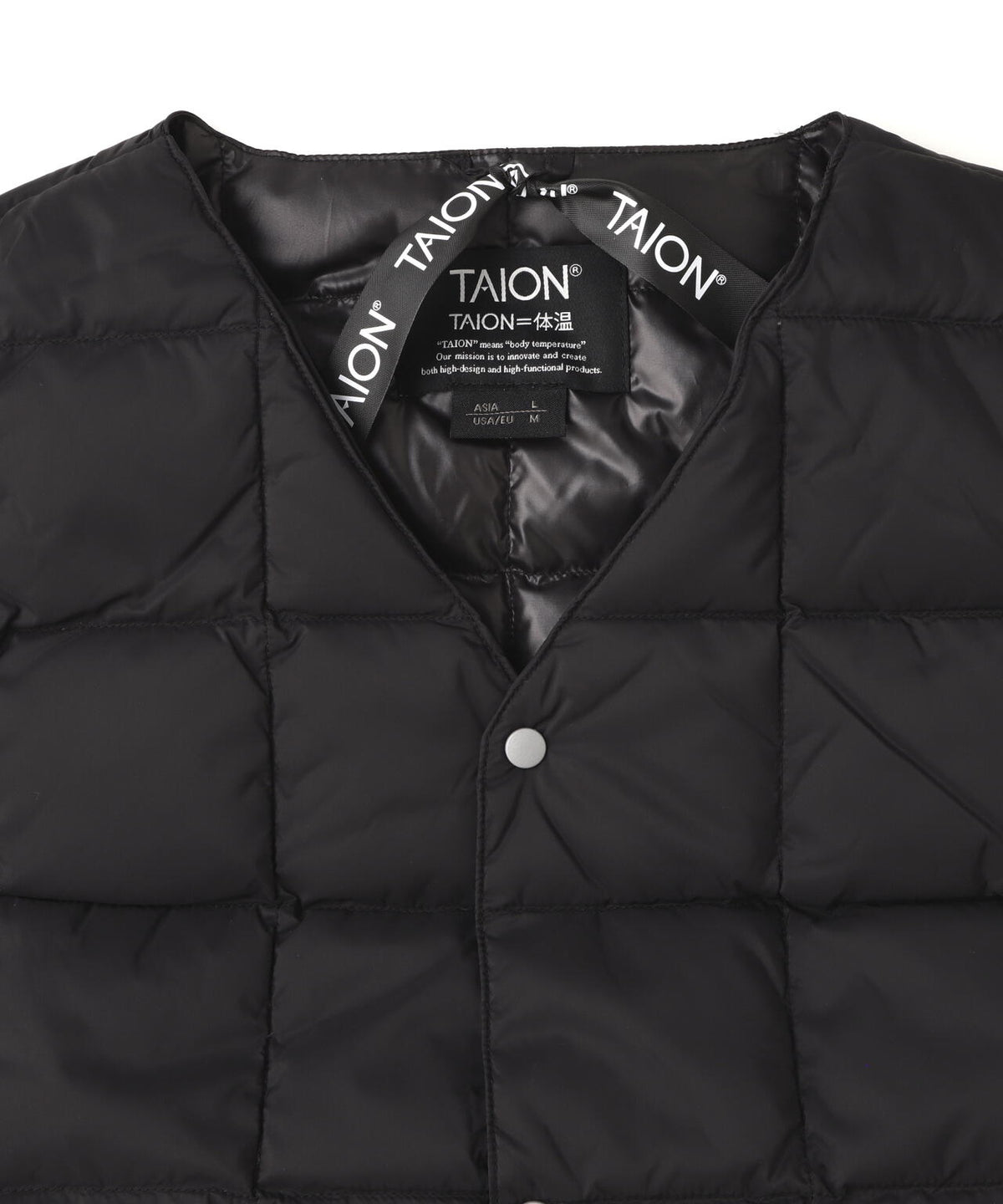 TAION/タイオン/V NECK BUTTON DOWN VEST【MEN】