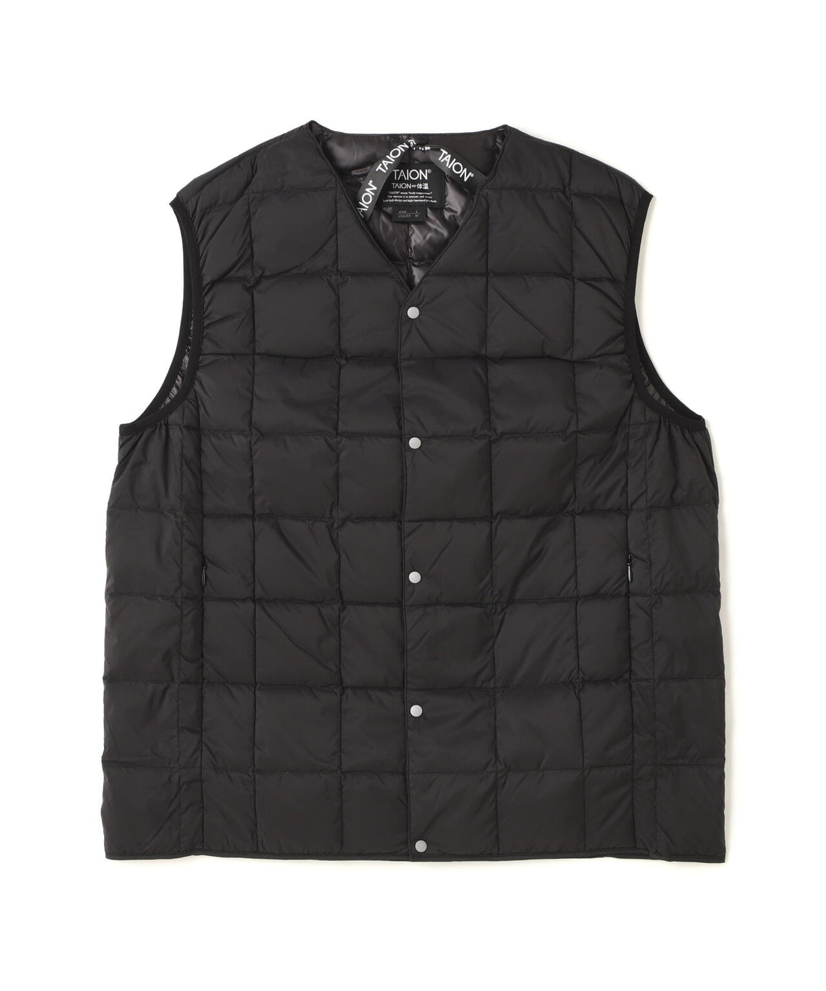 TAION/タイオン/V NECK BUTTON DOWN VEST【MEN】