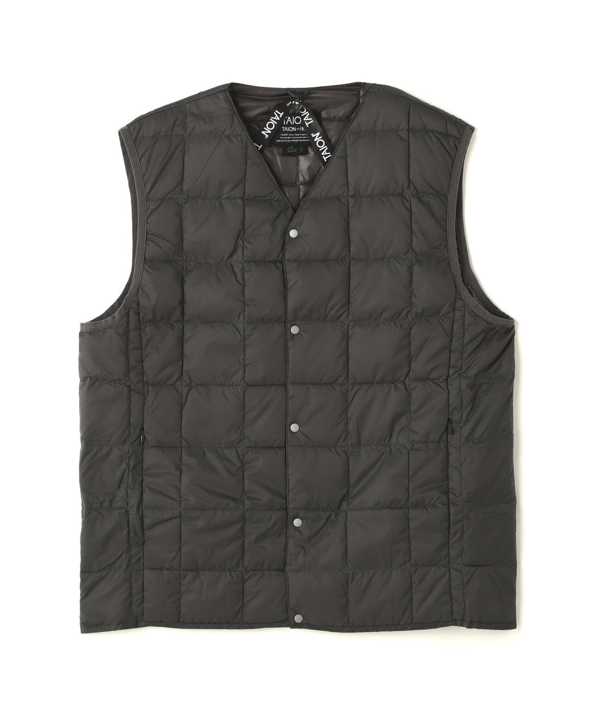 TAION/タイオン/V NECK BUTTON DOWN VEST【MEN】
