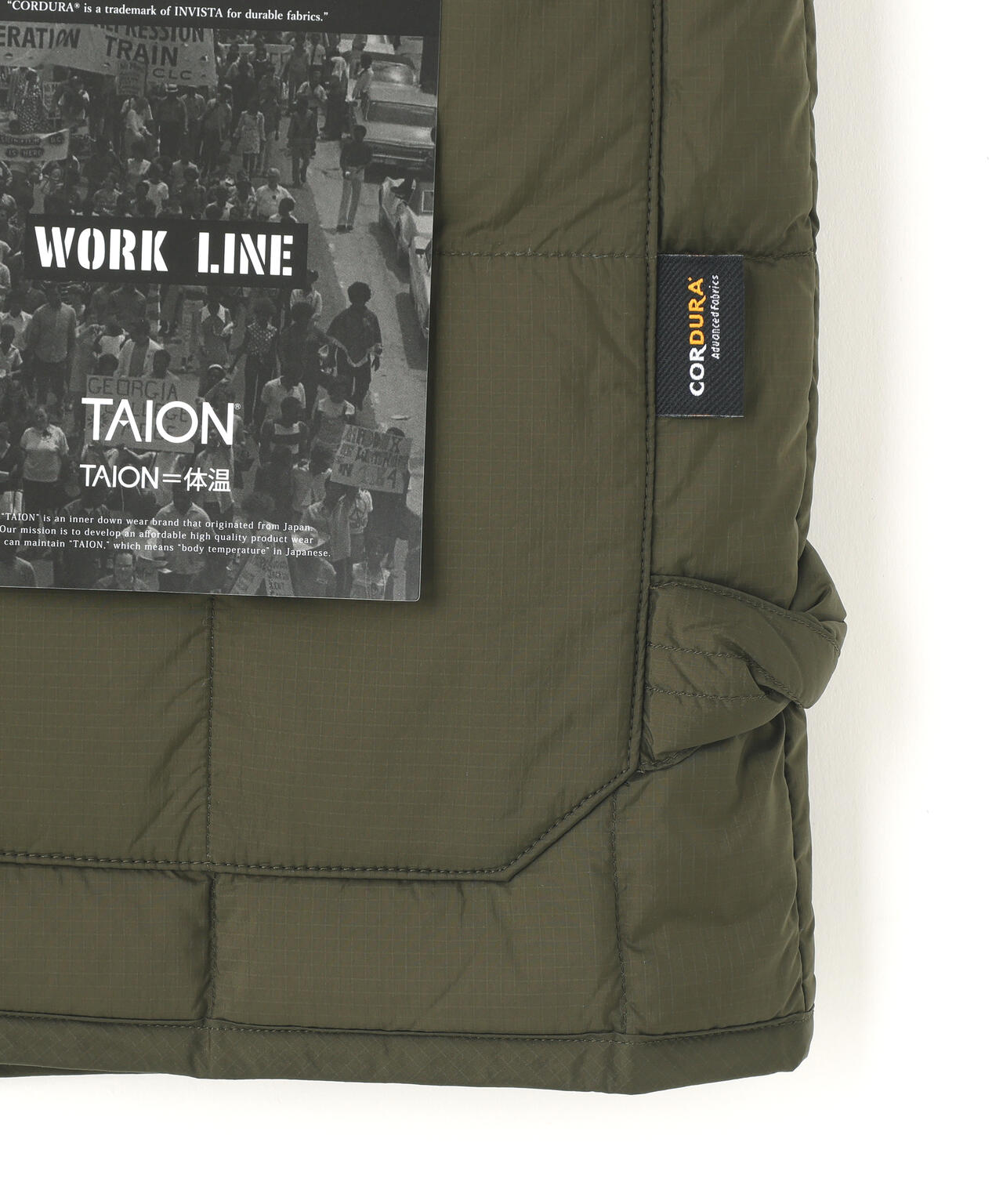 TAION/タイオン/WORK V NECK BUTTON DOWN VEST【UNISEX】