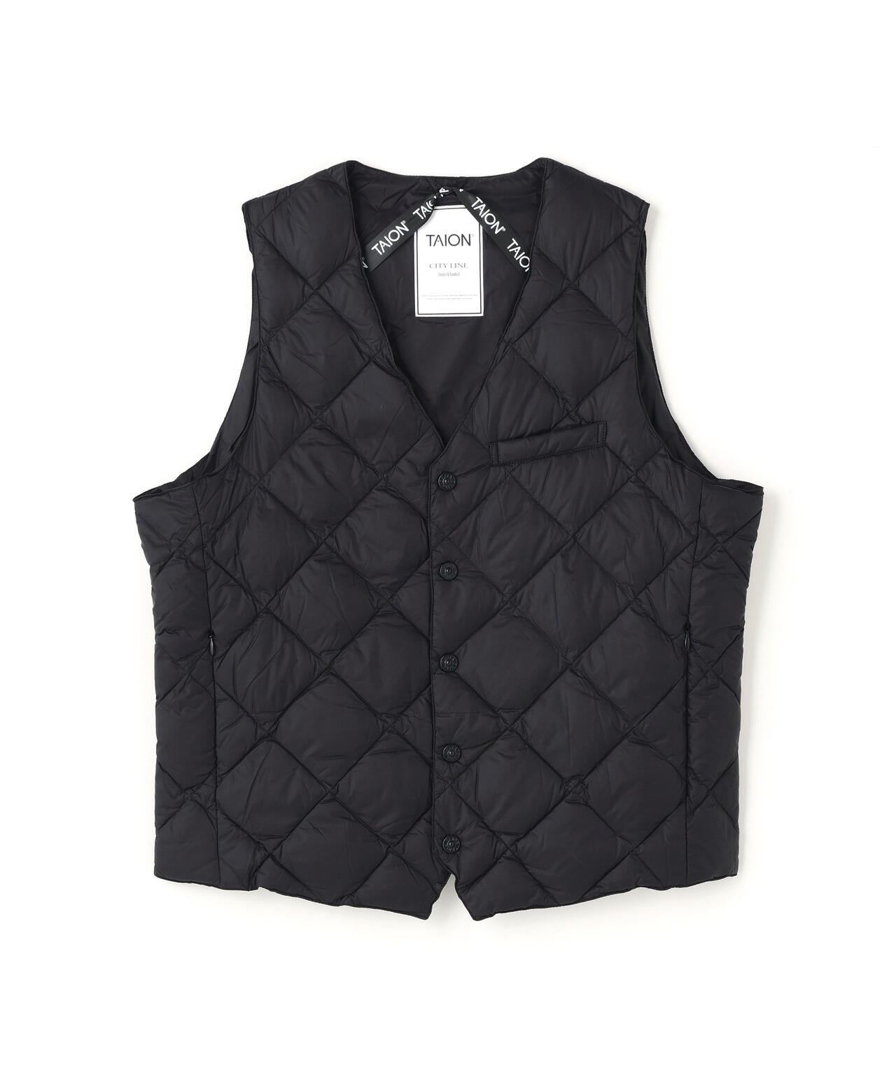 TAION/タイオン/SINGLE SNAP BUTTON DOWN GILET【MEN】