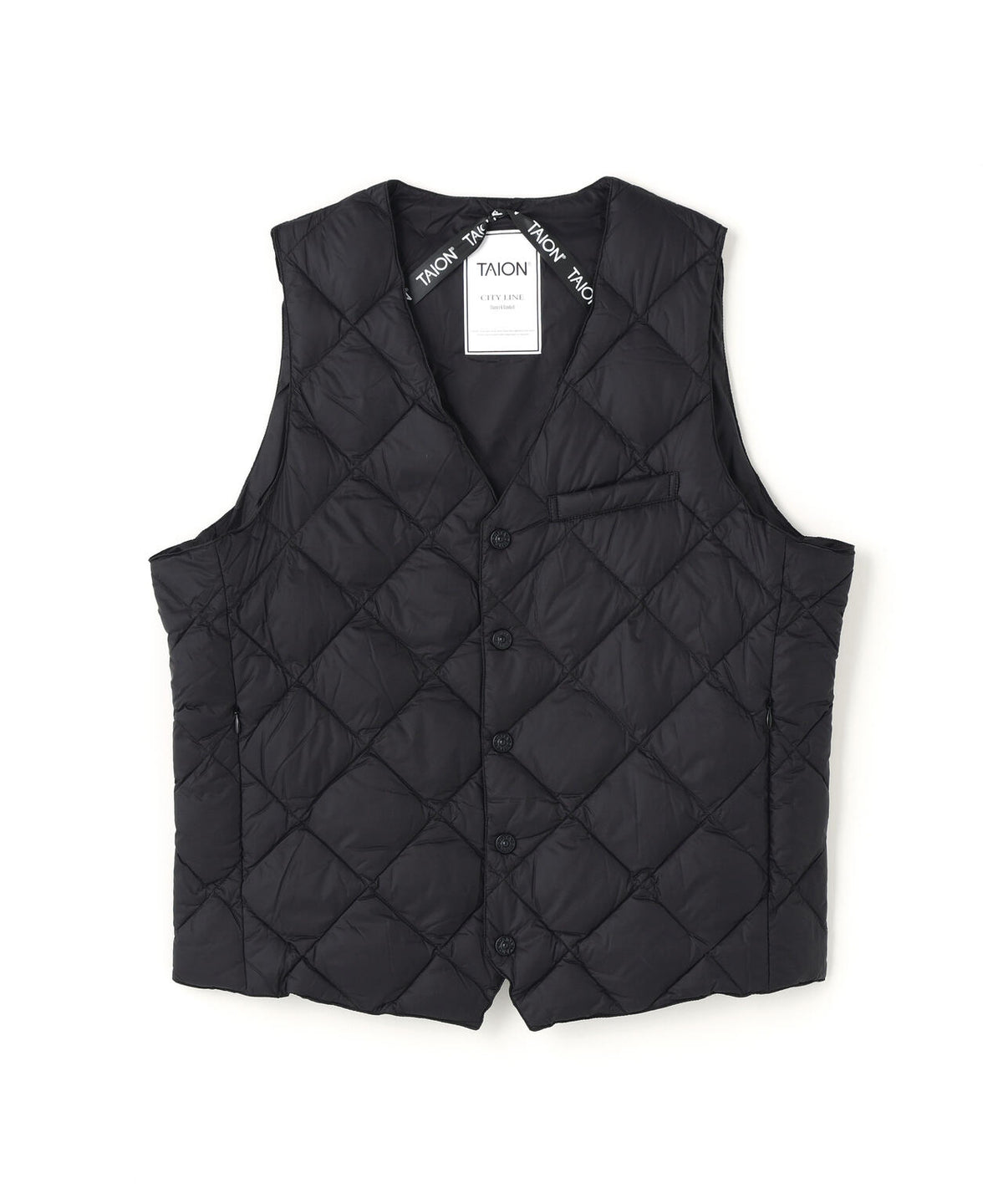 TAION/タイオン/SINGLE SNAP BUTTON DOWN GILET【MEN】