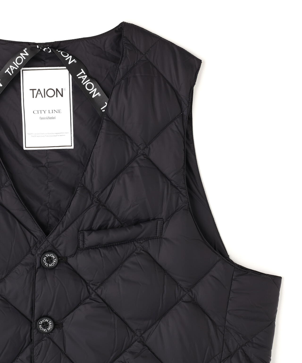 TAION/タイオン/CITY SINGLE BUTTON DOWN GILET【MEN】