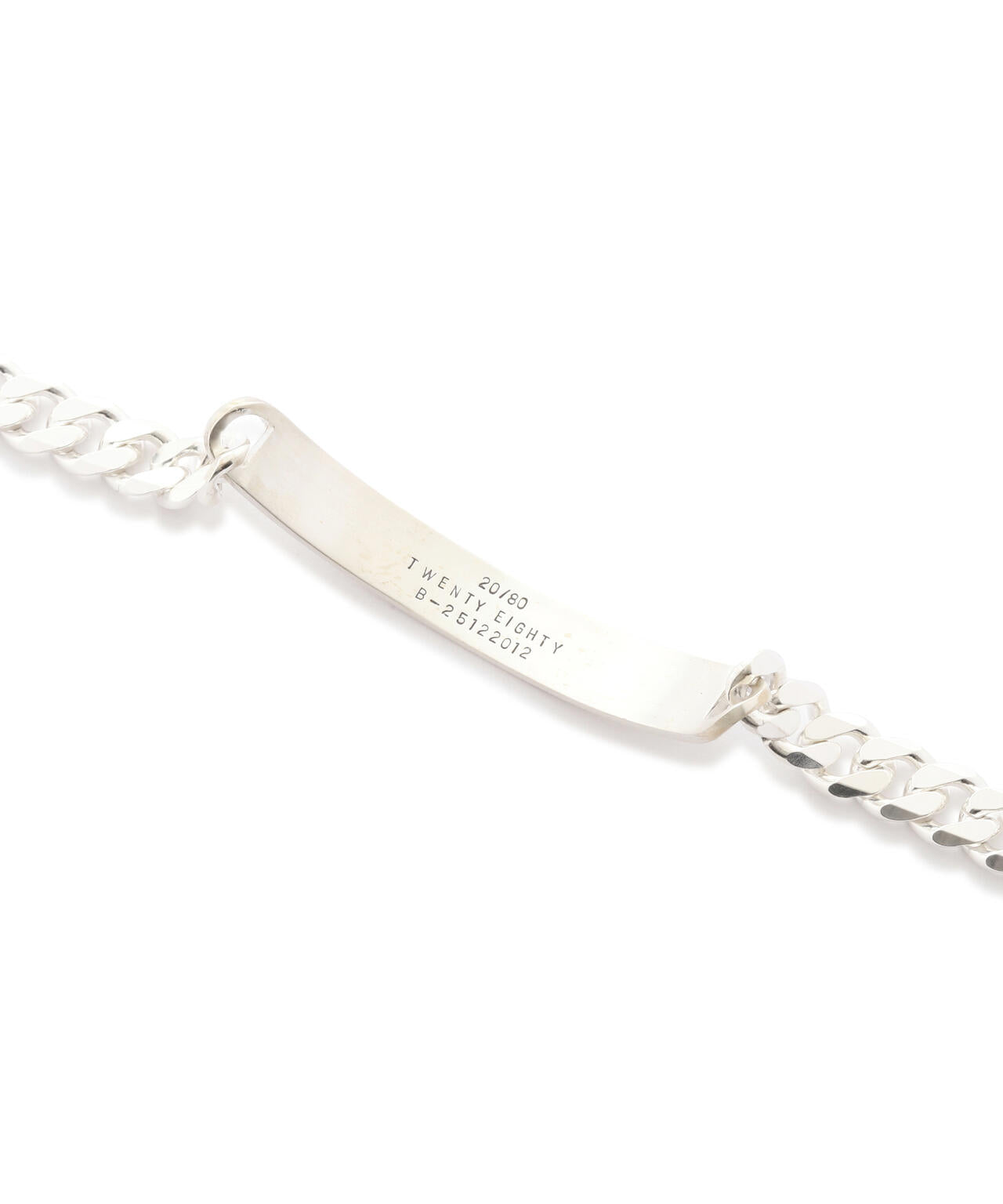 【20/80】トゥエンティーエイティー/STERLING SILVER ID BRACELET 8mm WIDTH