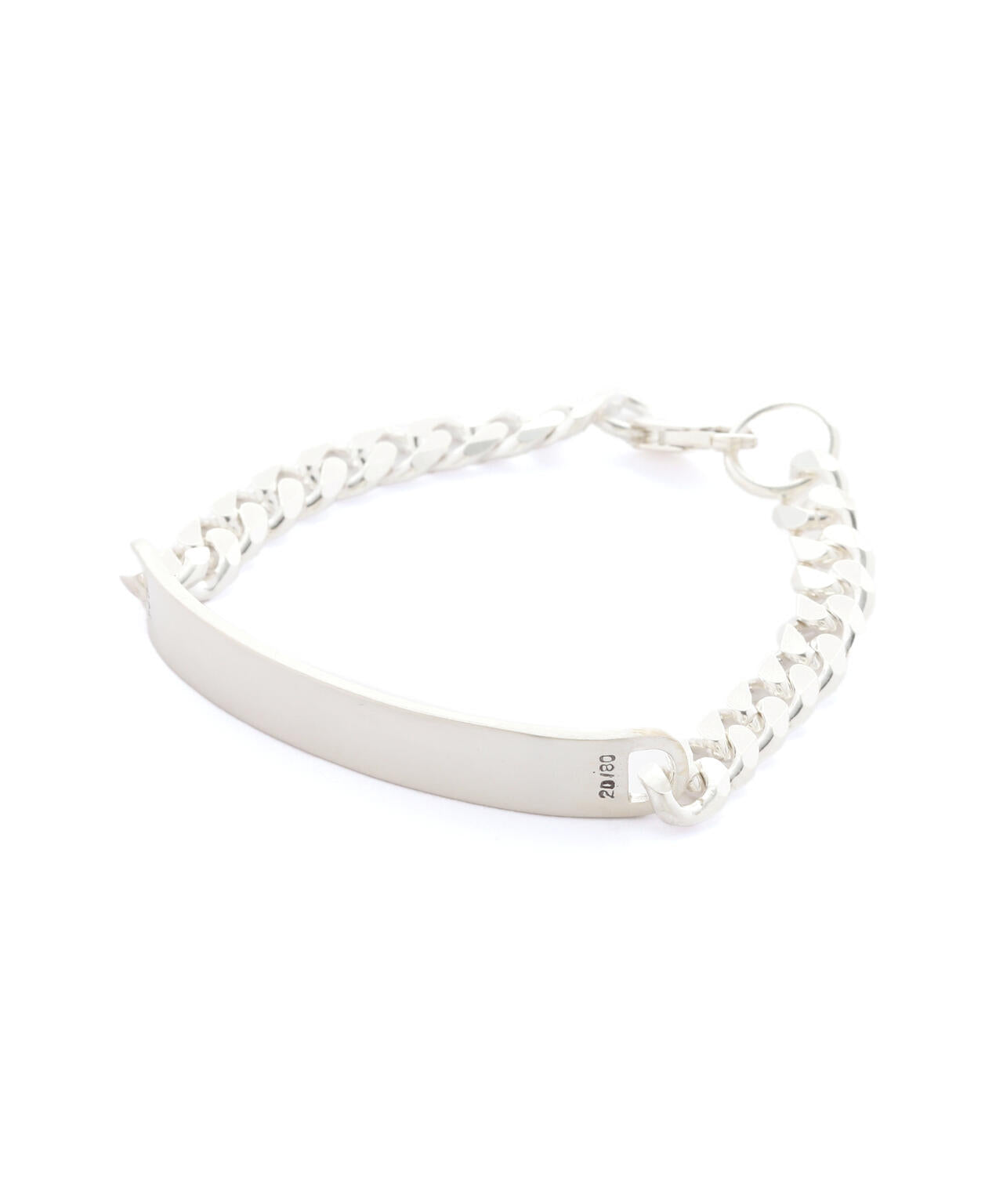 【20/80】トゥエンティーエイティー/STERLING SILVER ID BRACELET 8mm WIDTH