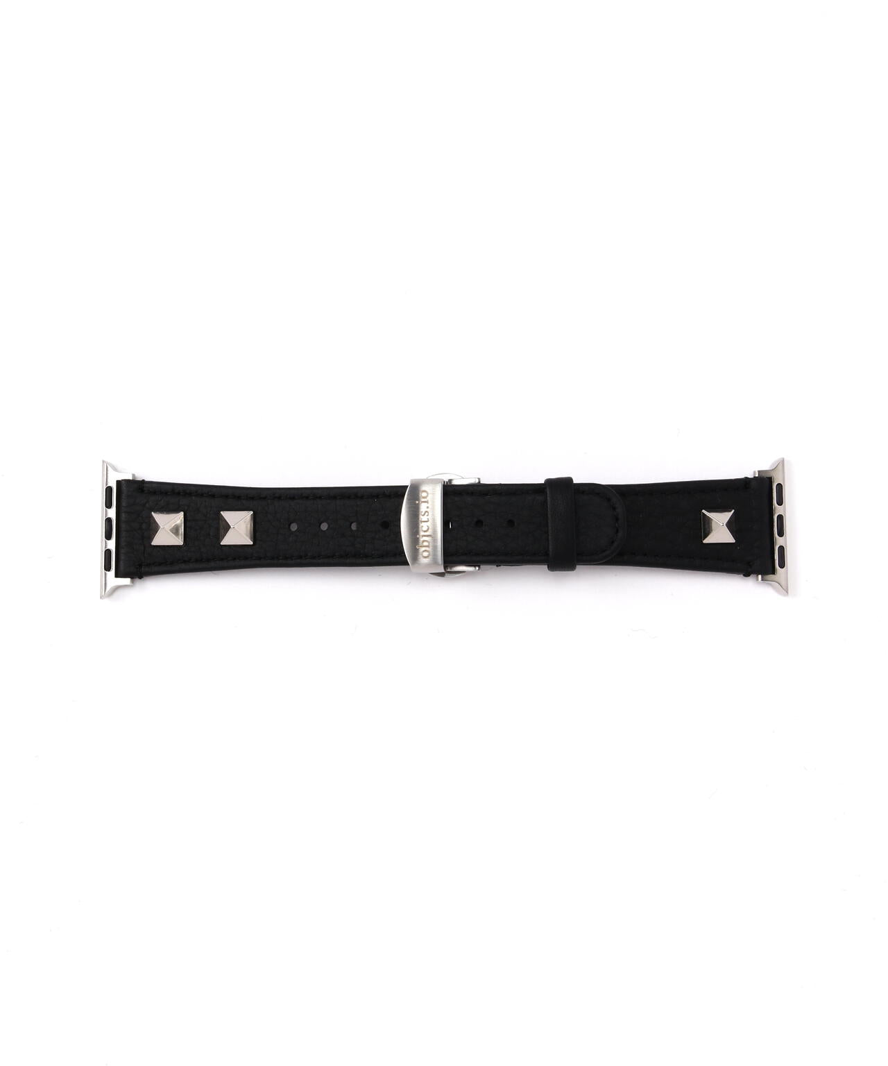 objcts.io/オブジェクツアイオー/LEATHER HYBRID BAND SILVER STUDS - Apple Watch