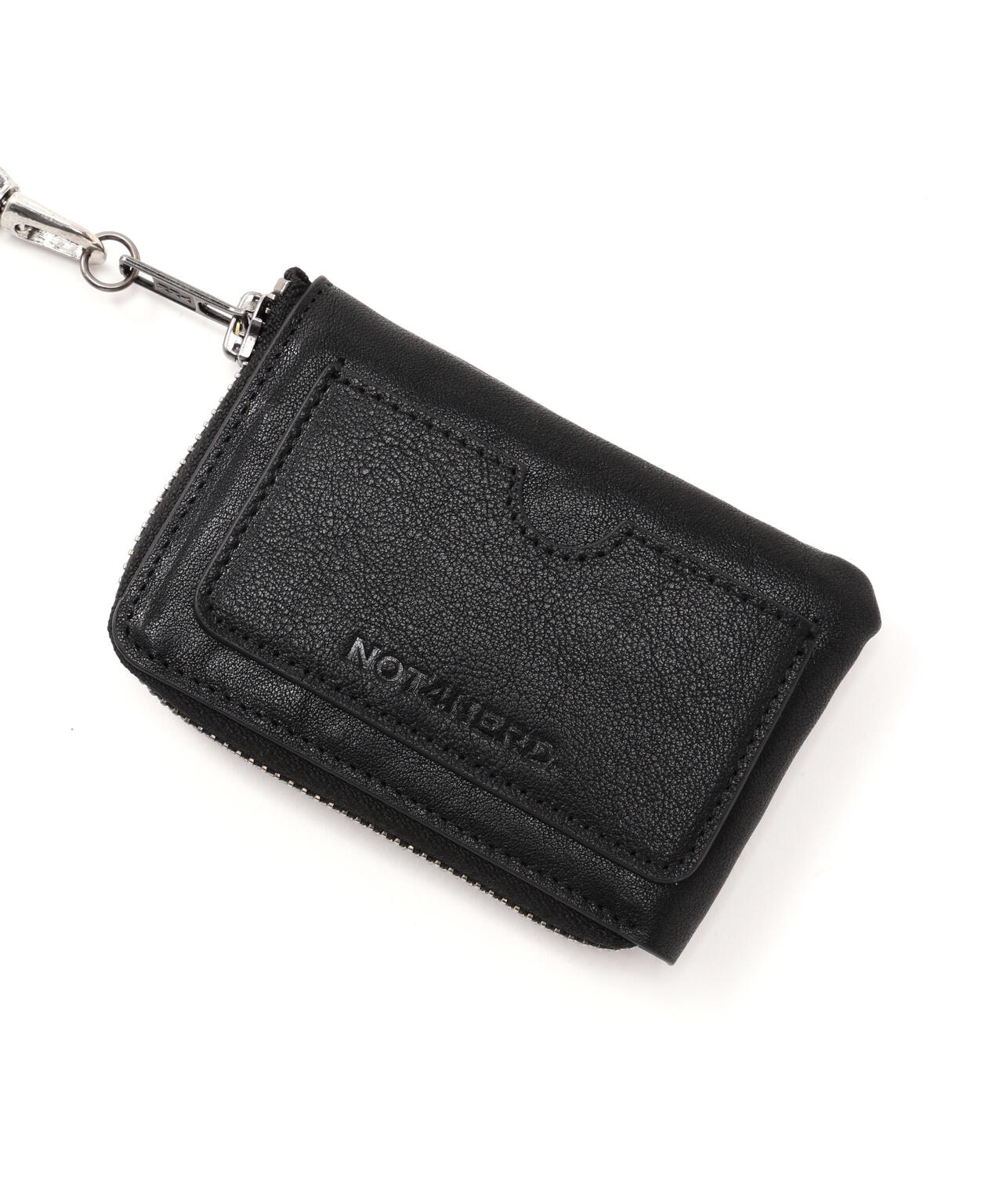 NOT4NERD/ノットフォーナード/PATCHED LEATHER SIDE ZIPPER CARD WALLET