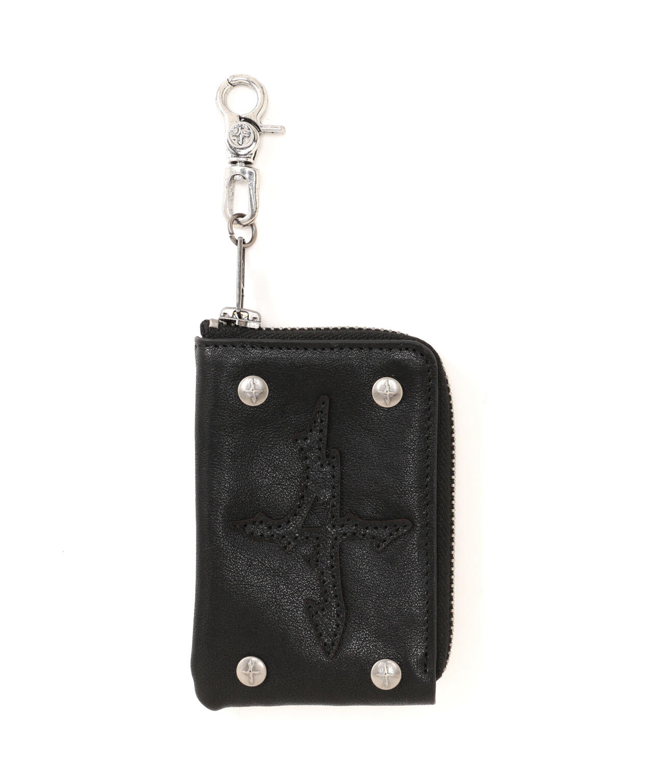 NOT4NERD/ノットフォーナード/PATCHED LEATHER SIDE ZIPPER CARD WALLET