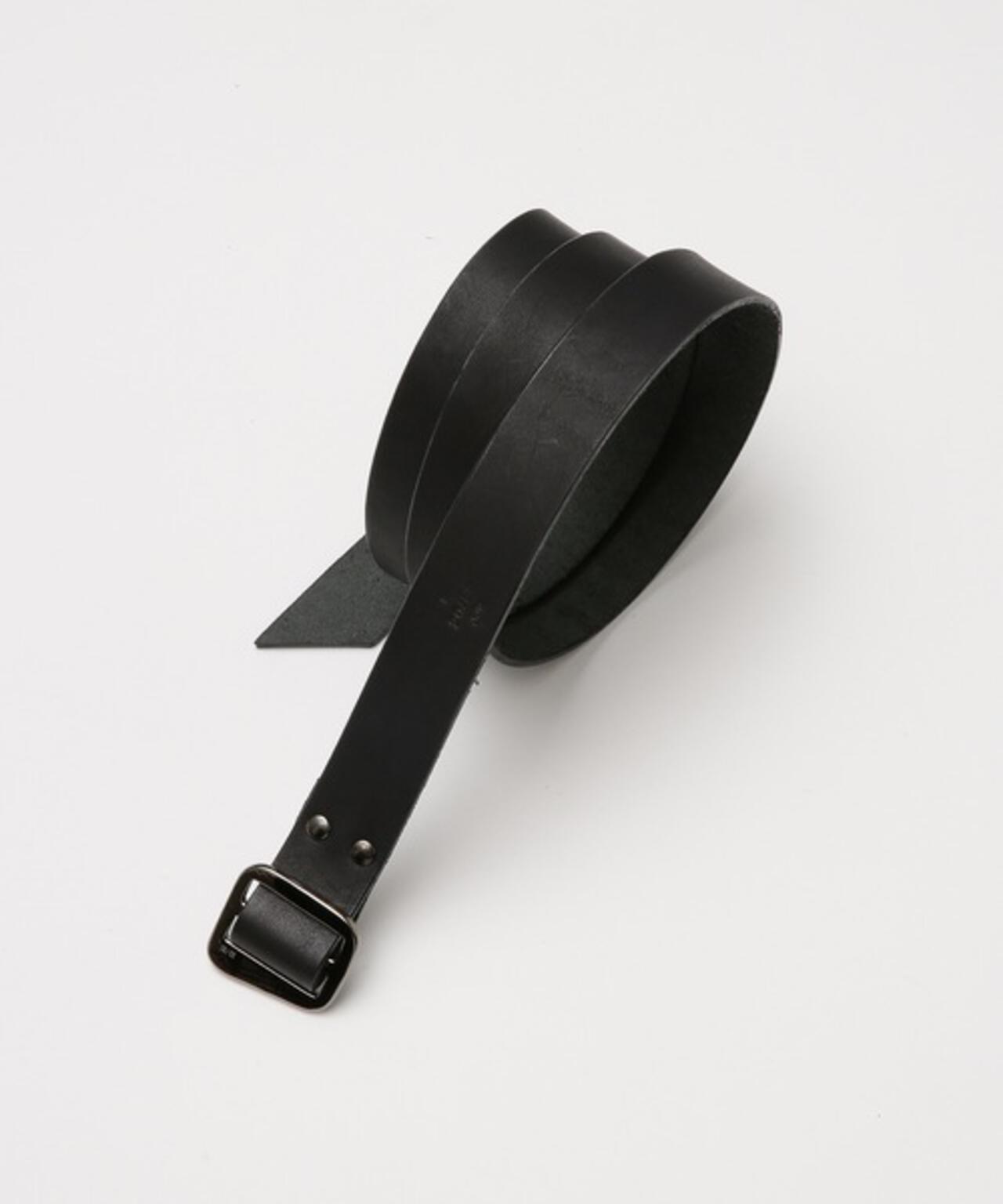 【20/80】トゥエンティーエイティー/COW LEATHER TAPE BELT WITH BRASS BUCKLE