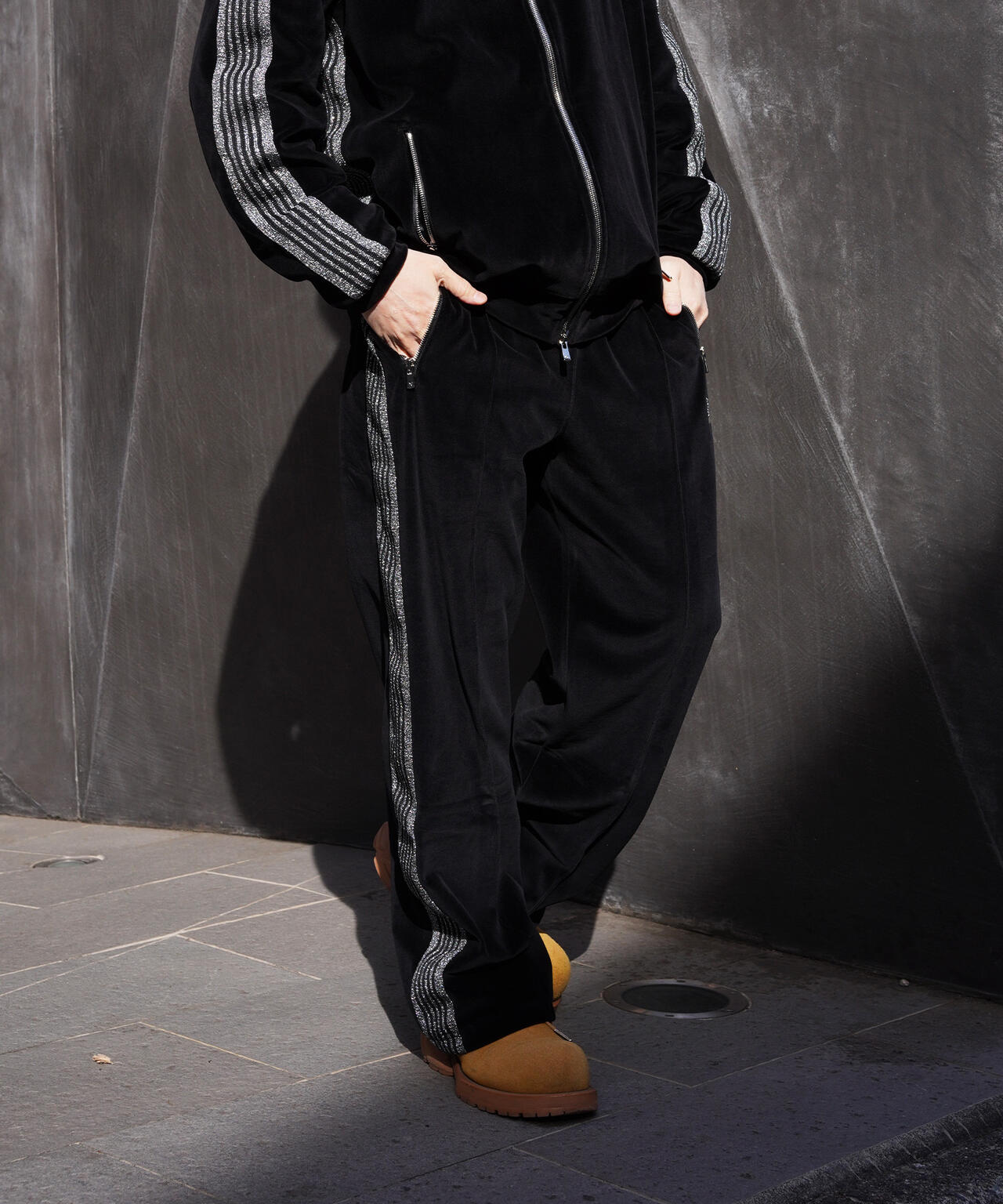 NEEDLES/ニードルズ/【LHP EXCLUSIVE】TRACK PANT - C/PE VELOUR(BLACK)
