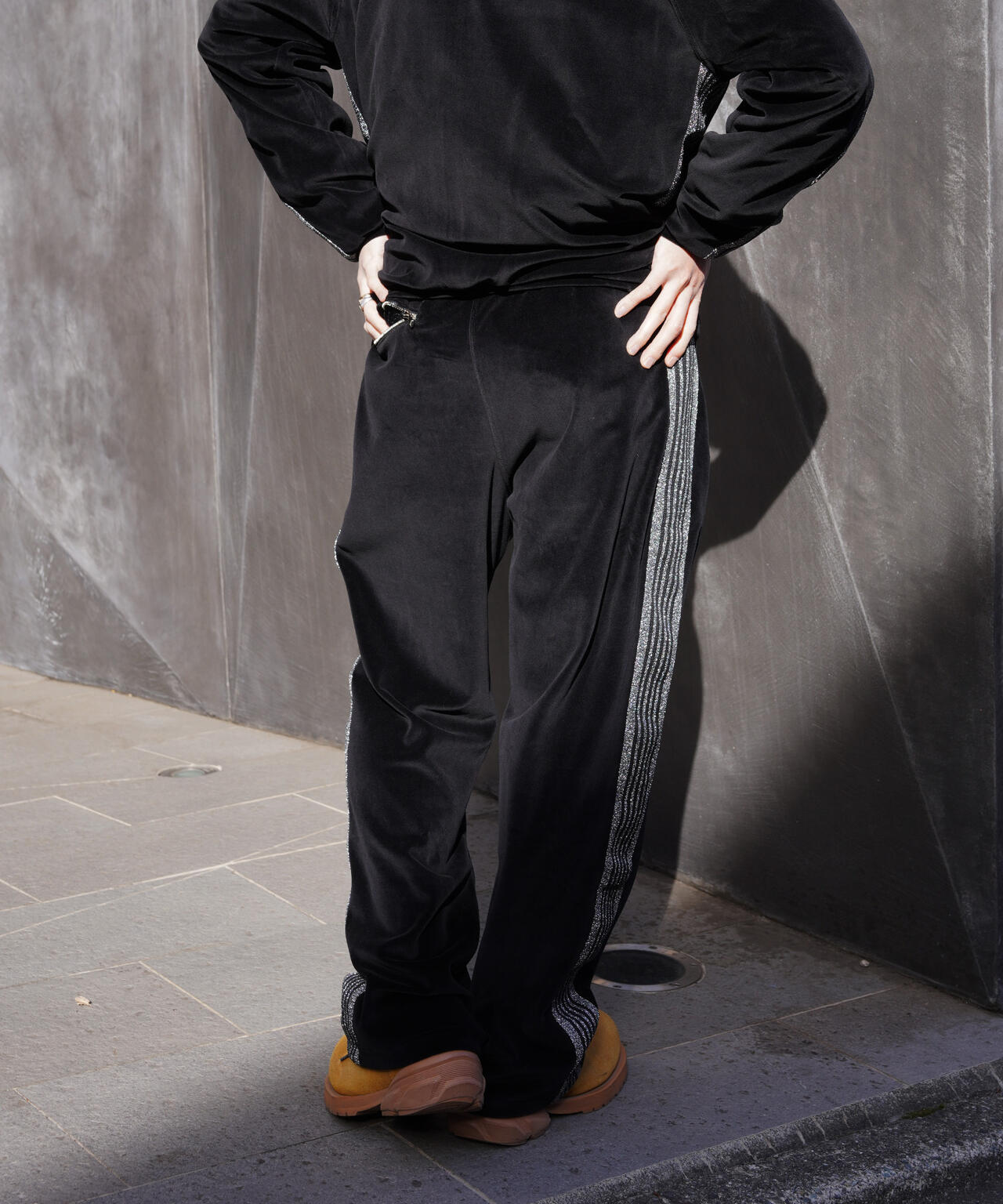 NEEDLES/ニードルズ/【LHP EXCLUSIVE】TRACK PANT - C/PE VELOUR(BLACK)
