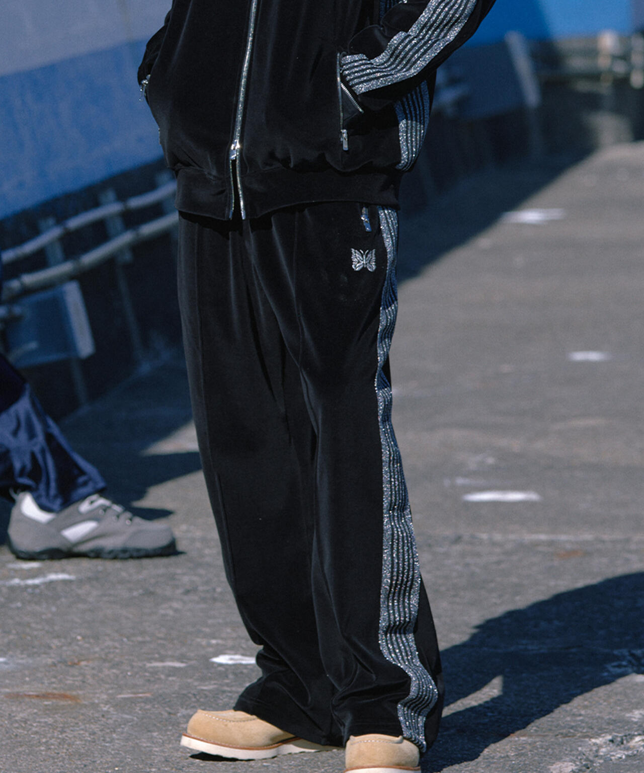 NEEDLES/ニードルズ/【LHP EXCLUSIVE】TRACK PANT - C/PE VELOUR(BLACK)