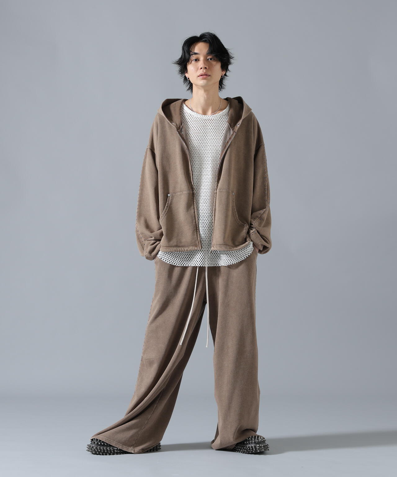 【WEB&DEPOT限定】DankeSchon/ダンケシェーン/STUDS SWEAT PANTS