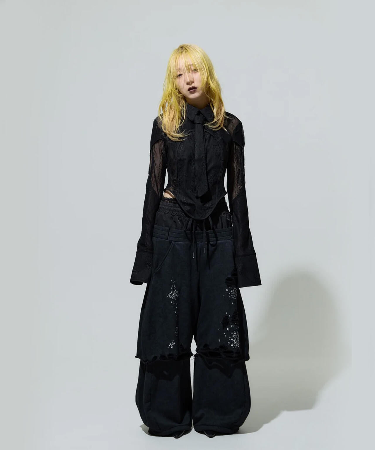 neith./ネイス/Meteor Low-rise Sweat Pants(Black)