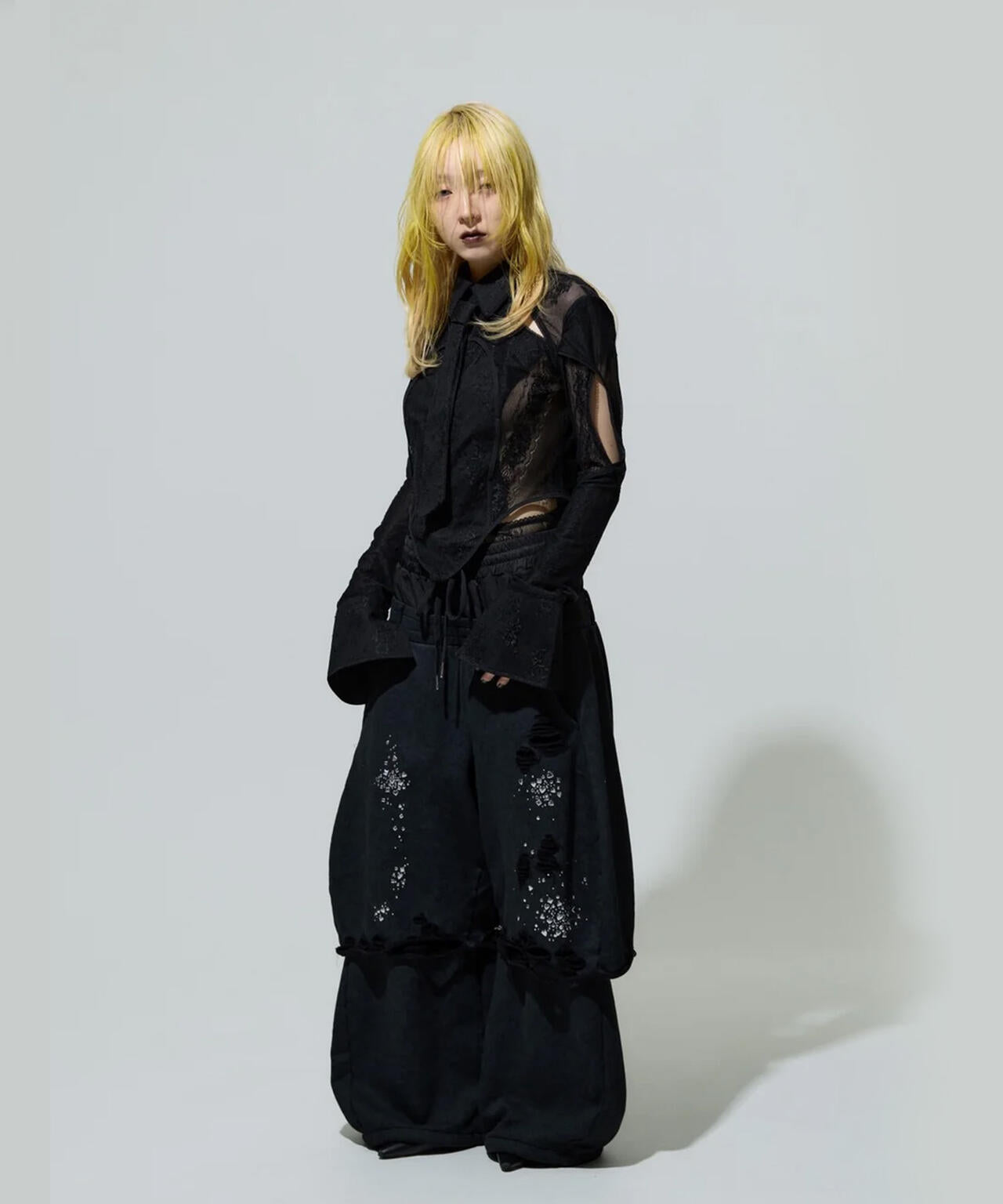 neith./ネイス/Meteor Low-rise Sweat Pants(Black)