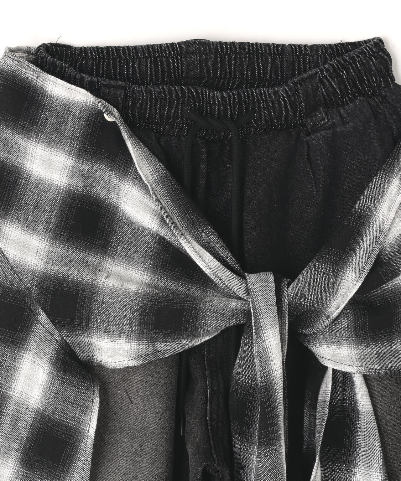 SIS/エスアイエス/check layered pants
