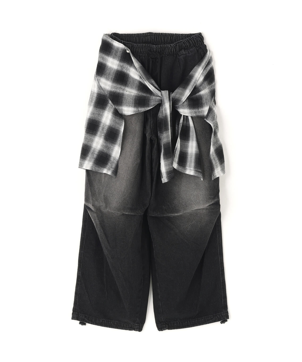 SIS/エスアイエス/check layered pants
