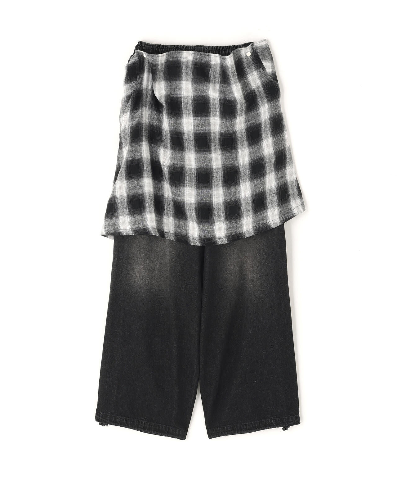 SIS/エスアイエス/check layered pants