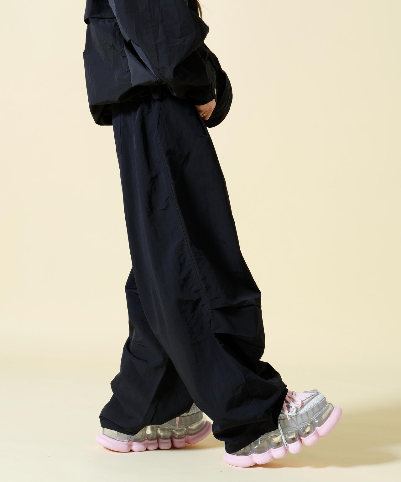 SIS/エスアイエス/Nylon Loose Pants