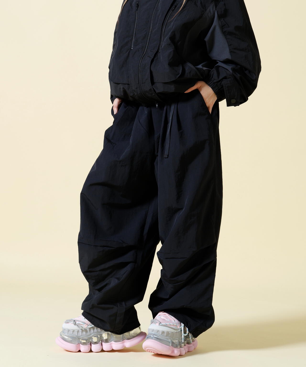 SIS/エスアイエス/Nylon Loose Pants