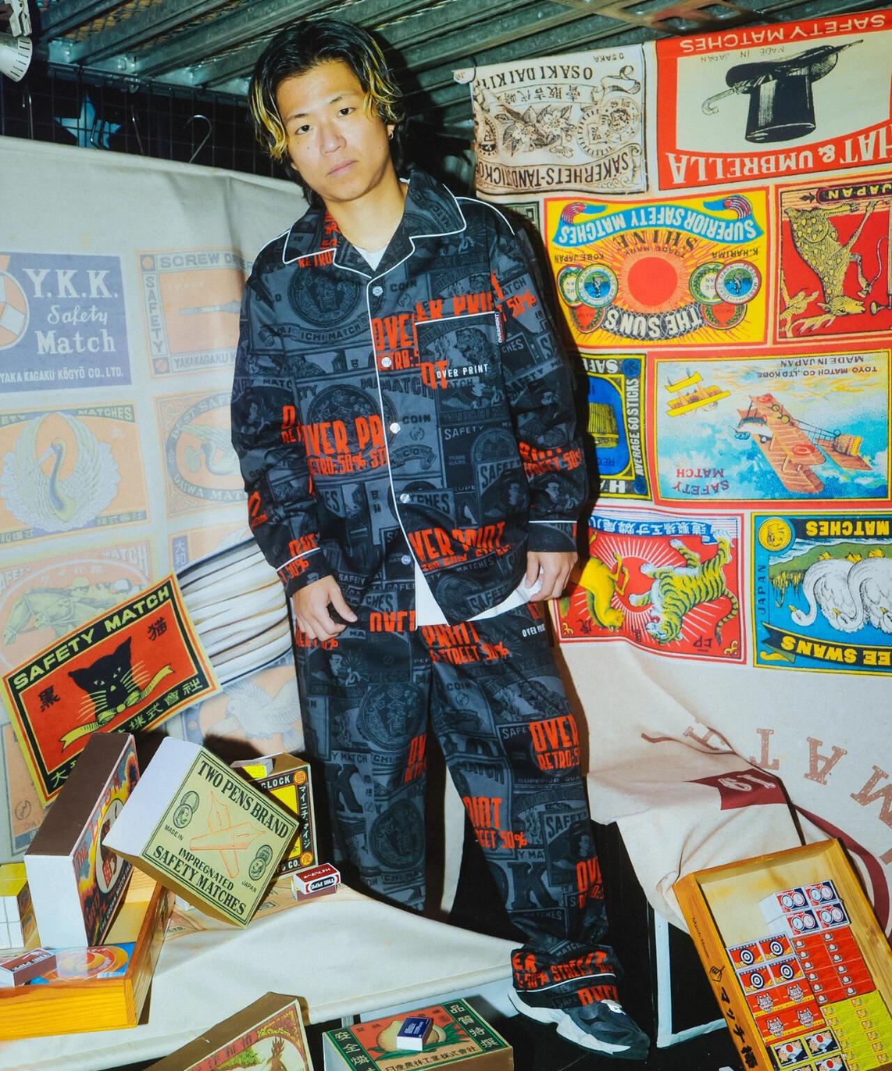 overprint/オーバープリント/×日本燐寸工業会 LOUNGE PANTS