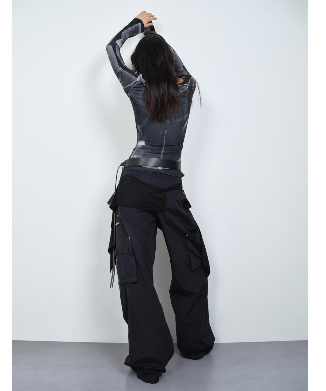 NACHE/ナチェ/MIXED LAYERD TIE JOGGER PANT
