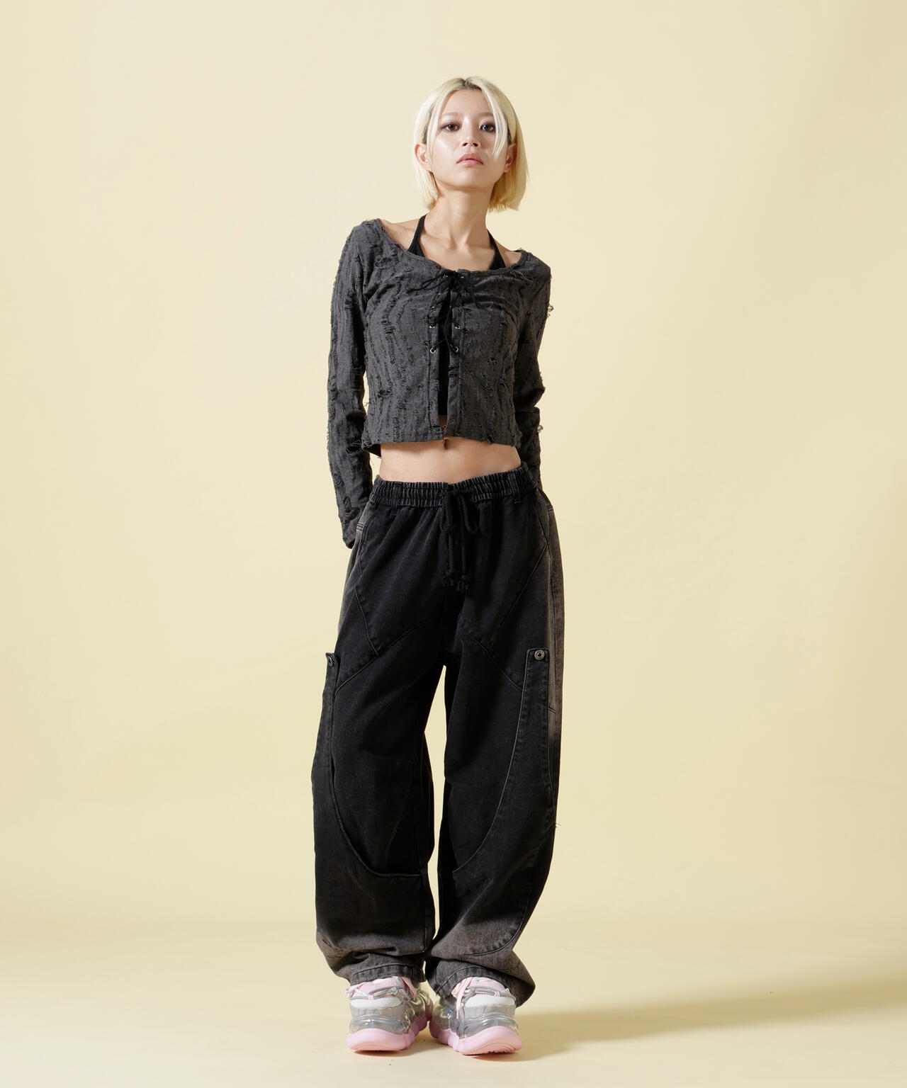 SIS/エスアイエス/Layered Denim Pants