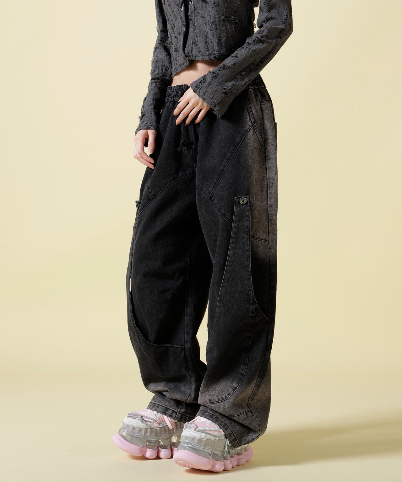 SIS/エスアイエス/Layered Denim Pants