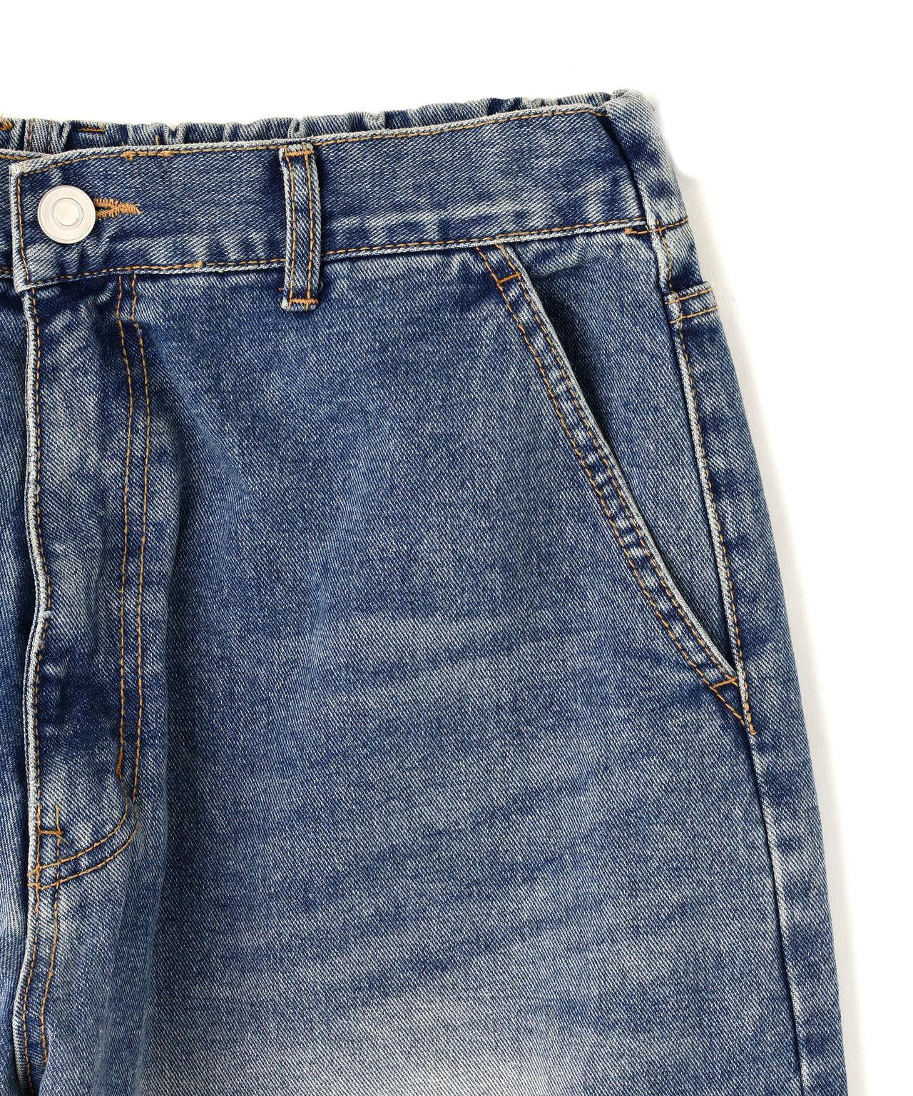 SIS/エスアイエス/Washed Denim Wide Pants Blue