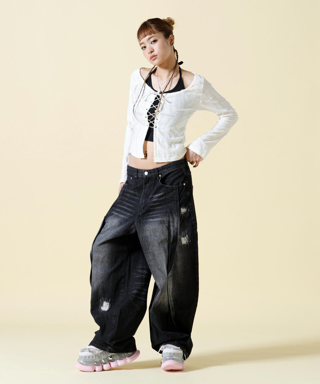 SIS/エスアイエス/Damaged Denim Pants
