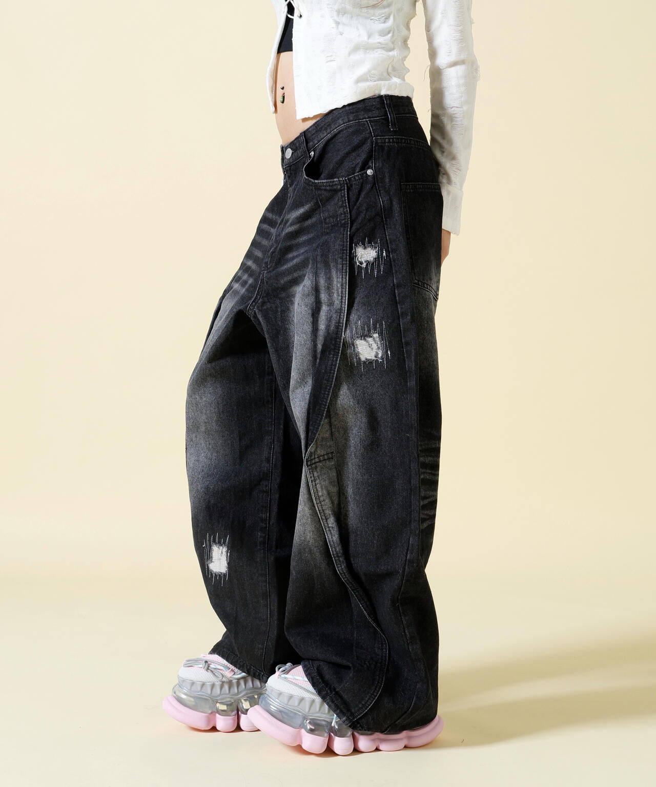SIS/エスアイエス/Damaged Denim Pants