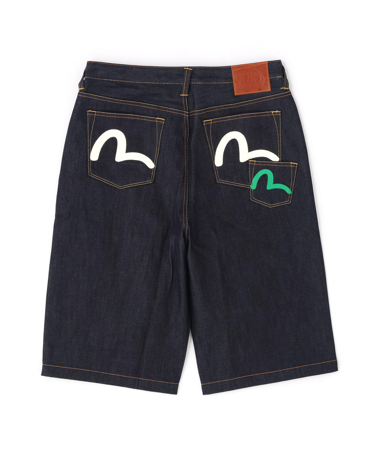 EVISU/エヴィス/Seagull Print and Multi-Pocket Fashion Fit Denim Shorts