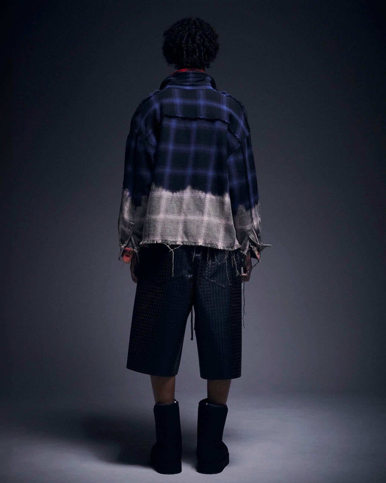 DankeSchon/ダンケシェーン/WOVEN FAUX LEATHER SHORTS