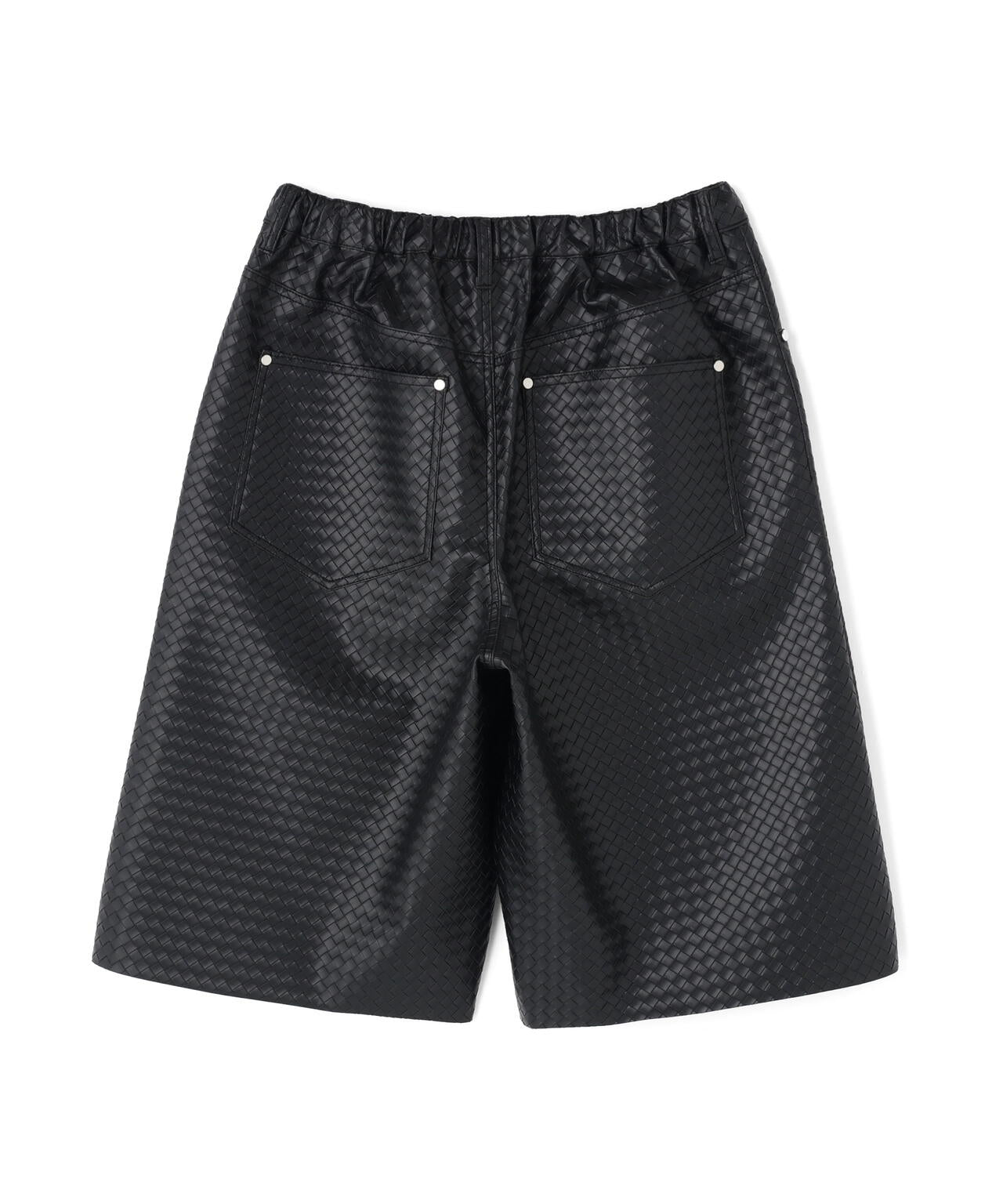 DankeSchon/ダンケシェーン/WOVEN FAUX LEATHER SHORTS