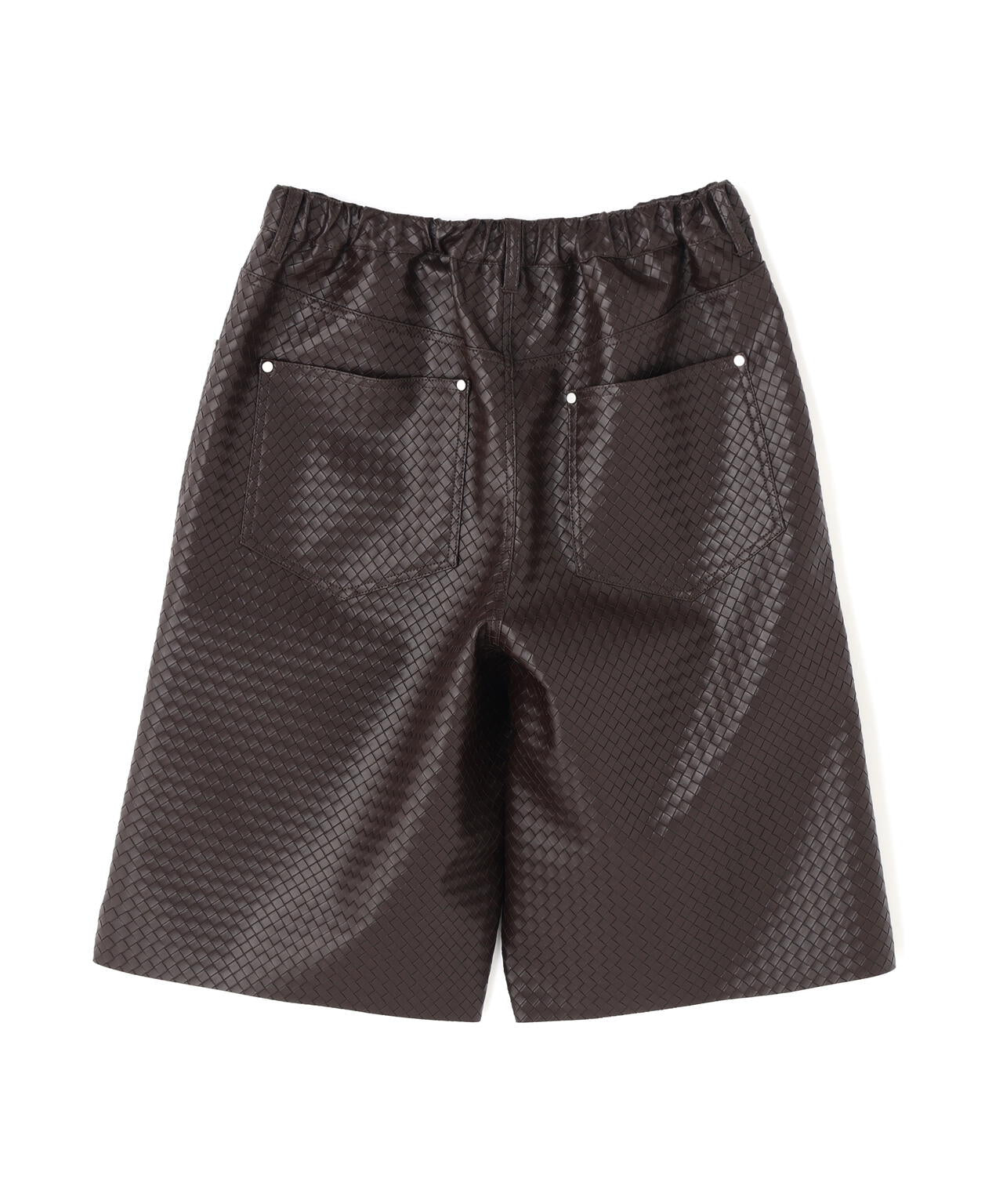 DankeSchon/ダンケシェーン/WOVEN FAUX LEATHER SHORTS