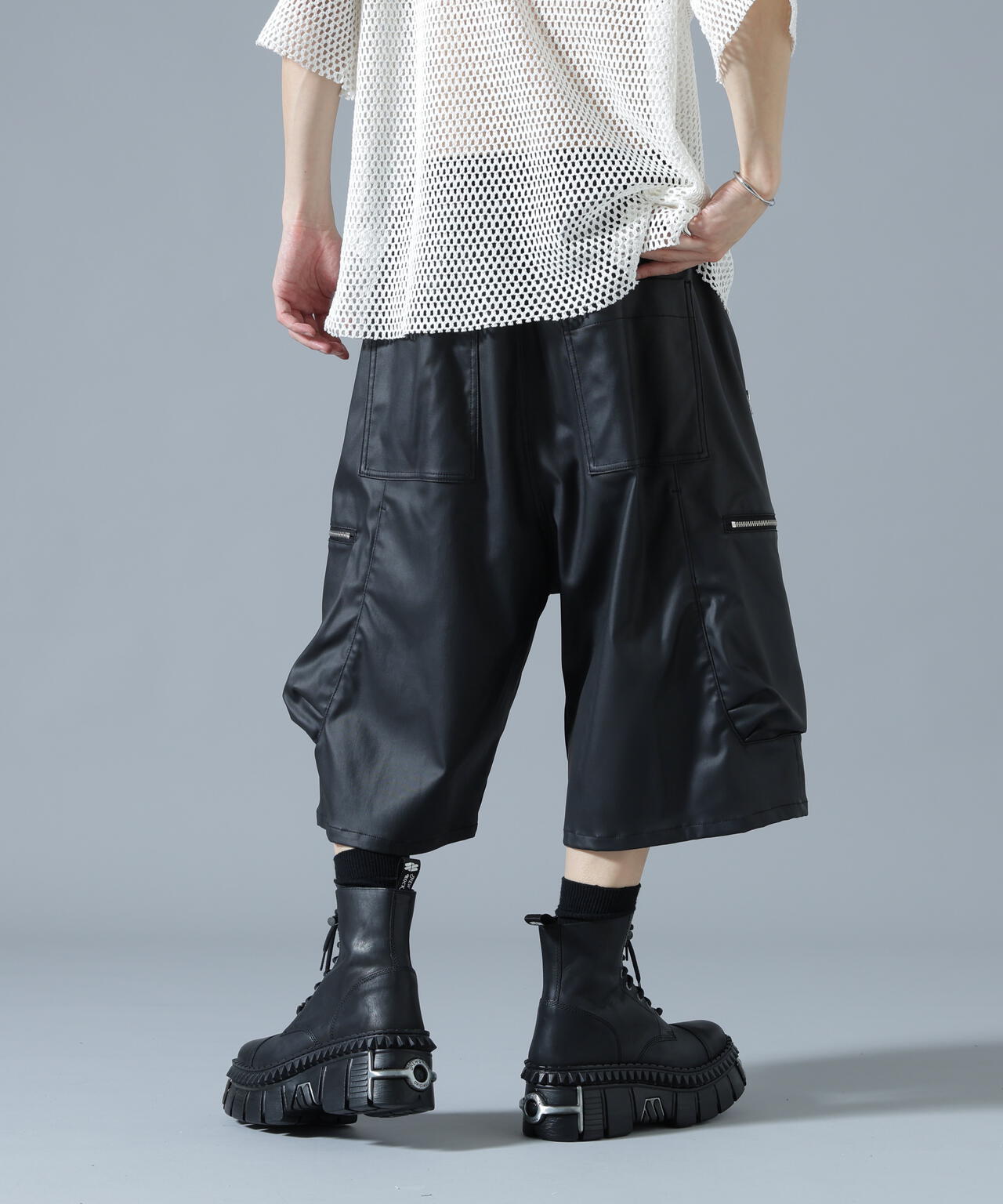 DankeSchon/ダンケシェーン/COATING BAGGYCARGO SHORTS