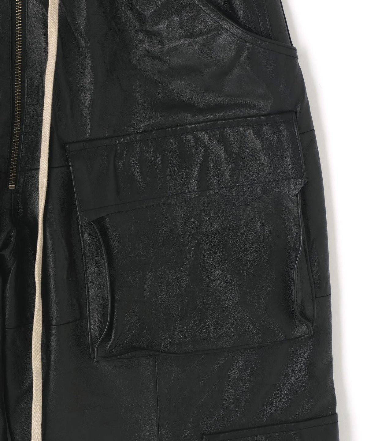 DankeSchon/ダンケシェーン/REPRO-LEATHER CARGO SHORTS