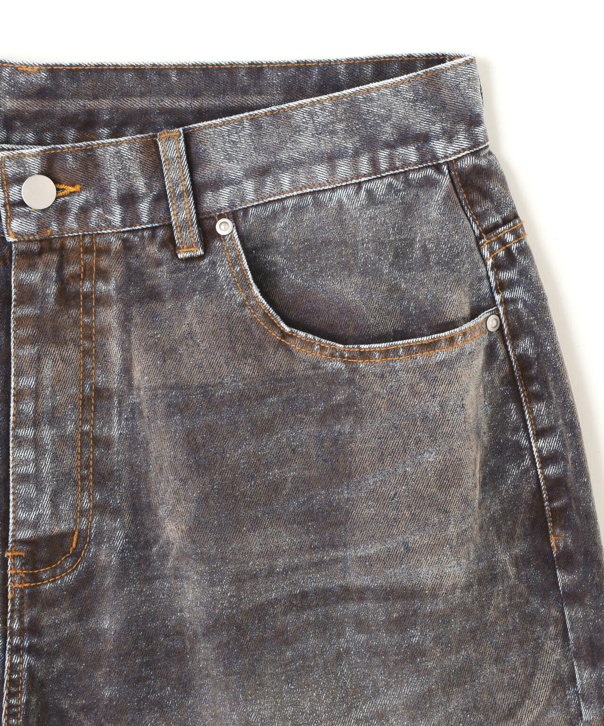 WHITELAND/ホワイトランド/FLOCKY WIDE DENIM SHORTS