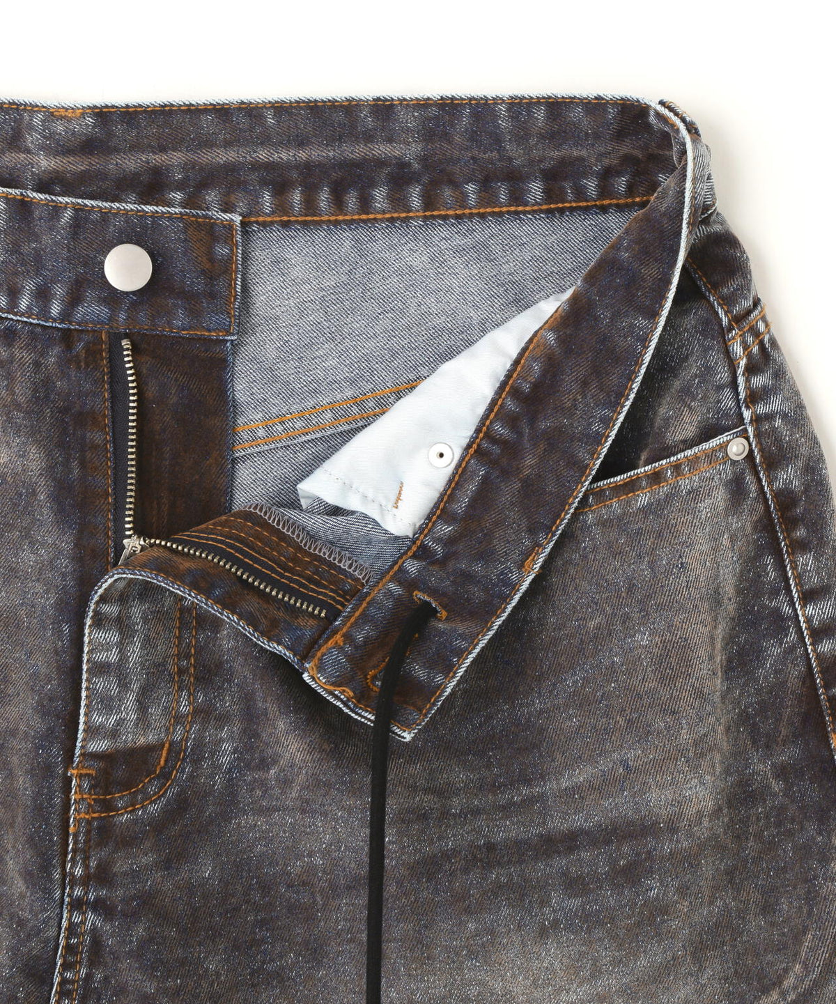 WHITELAND/ホワイトランド/FLOCKY WIDE DENIM SHORTS