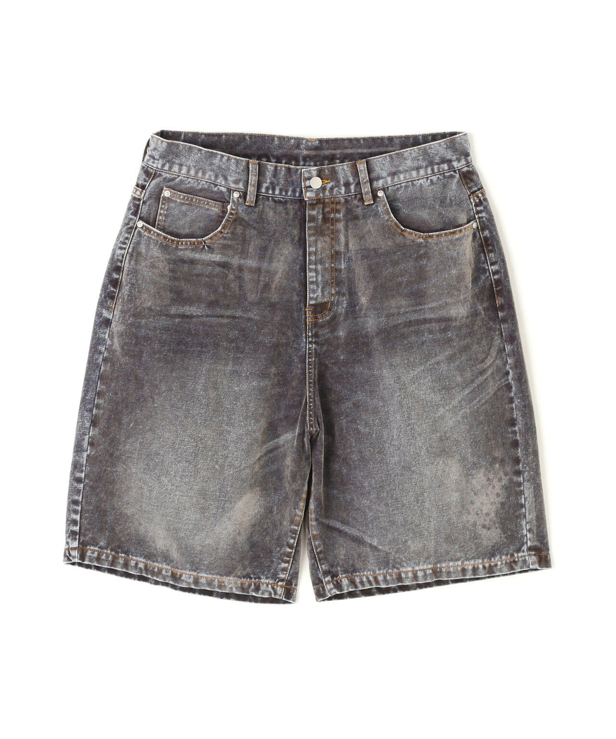 WHITELAND/ホワイトランド/FLOCKY WIDE DENIM SHORTS