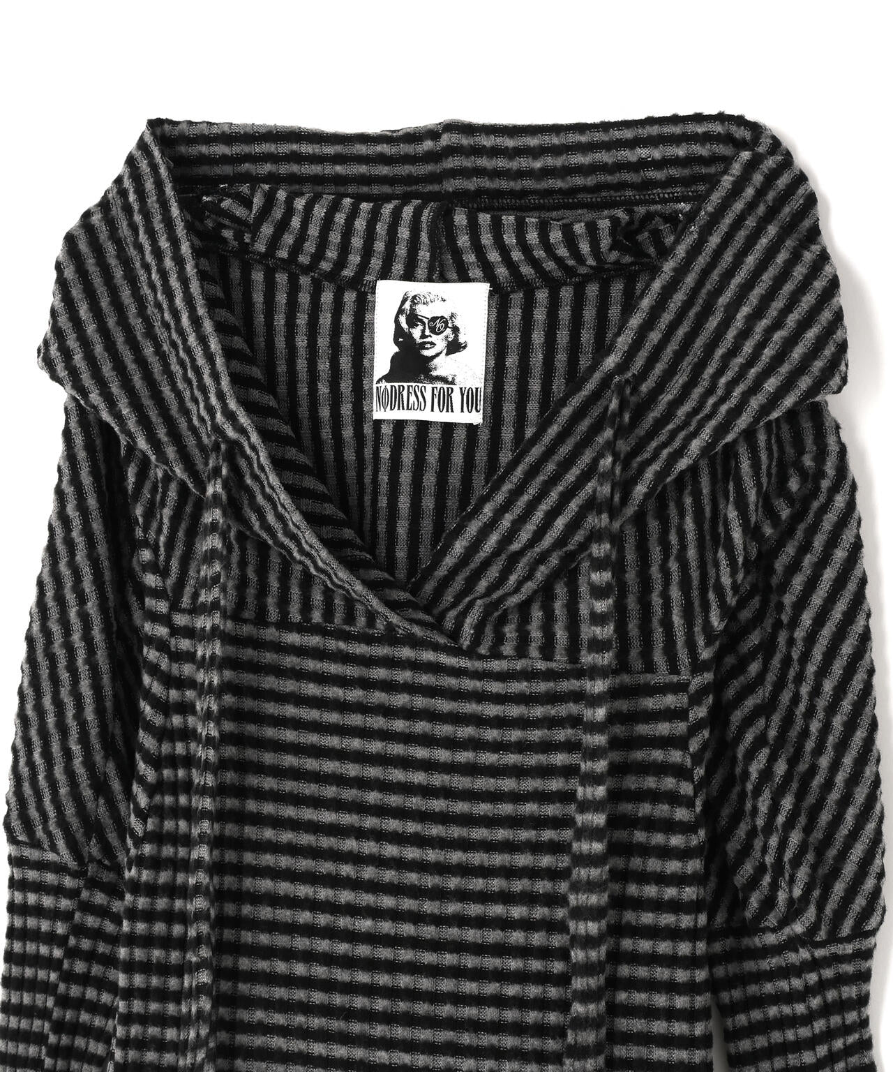 Nφdress/ノードレス/Striped Knit Hoodie Dress