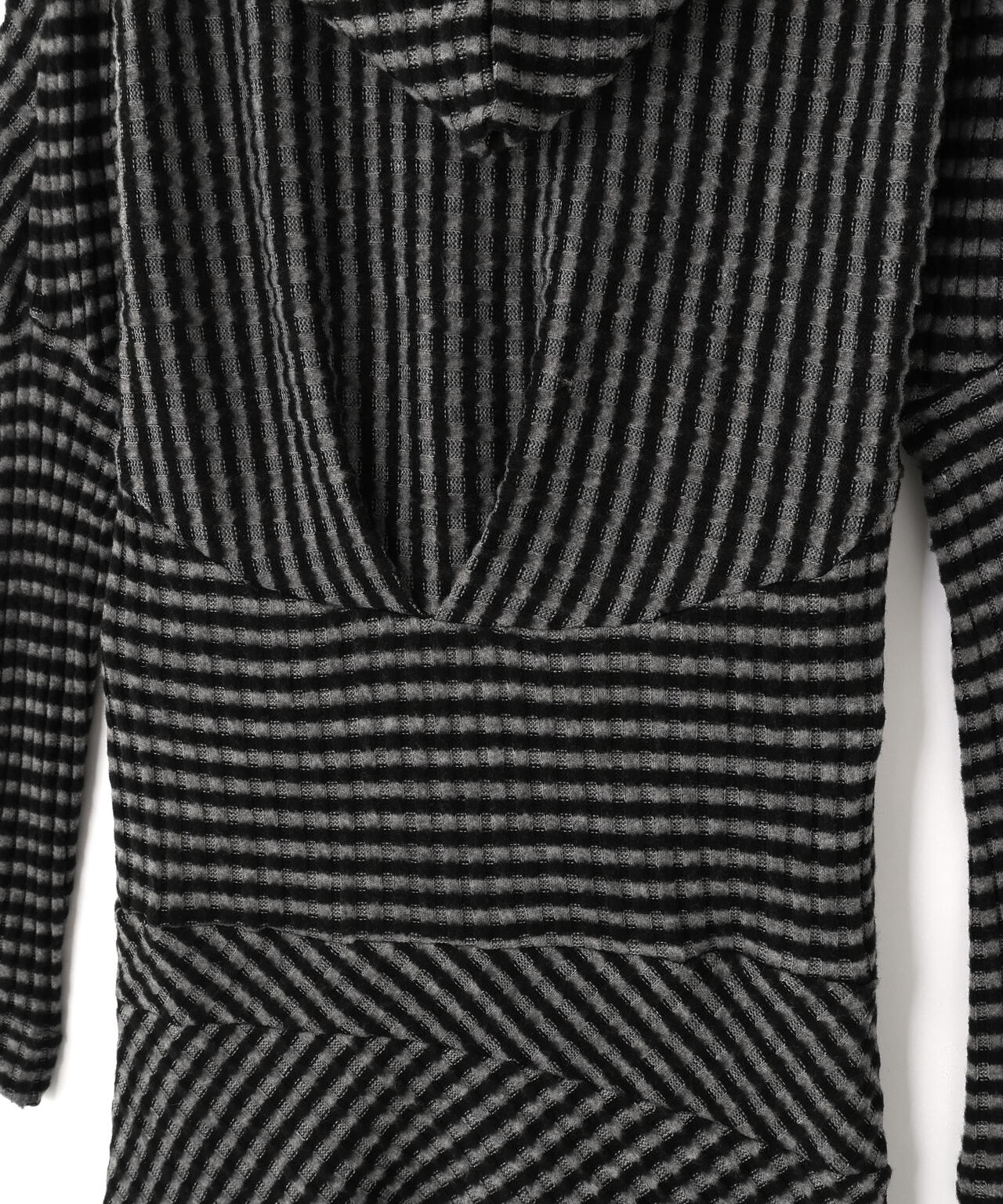 Nφdress/ノードレス/Striped Knit Hoodie Dress