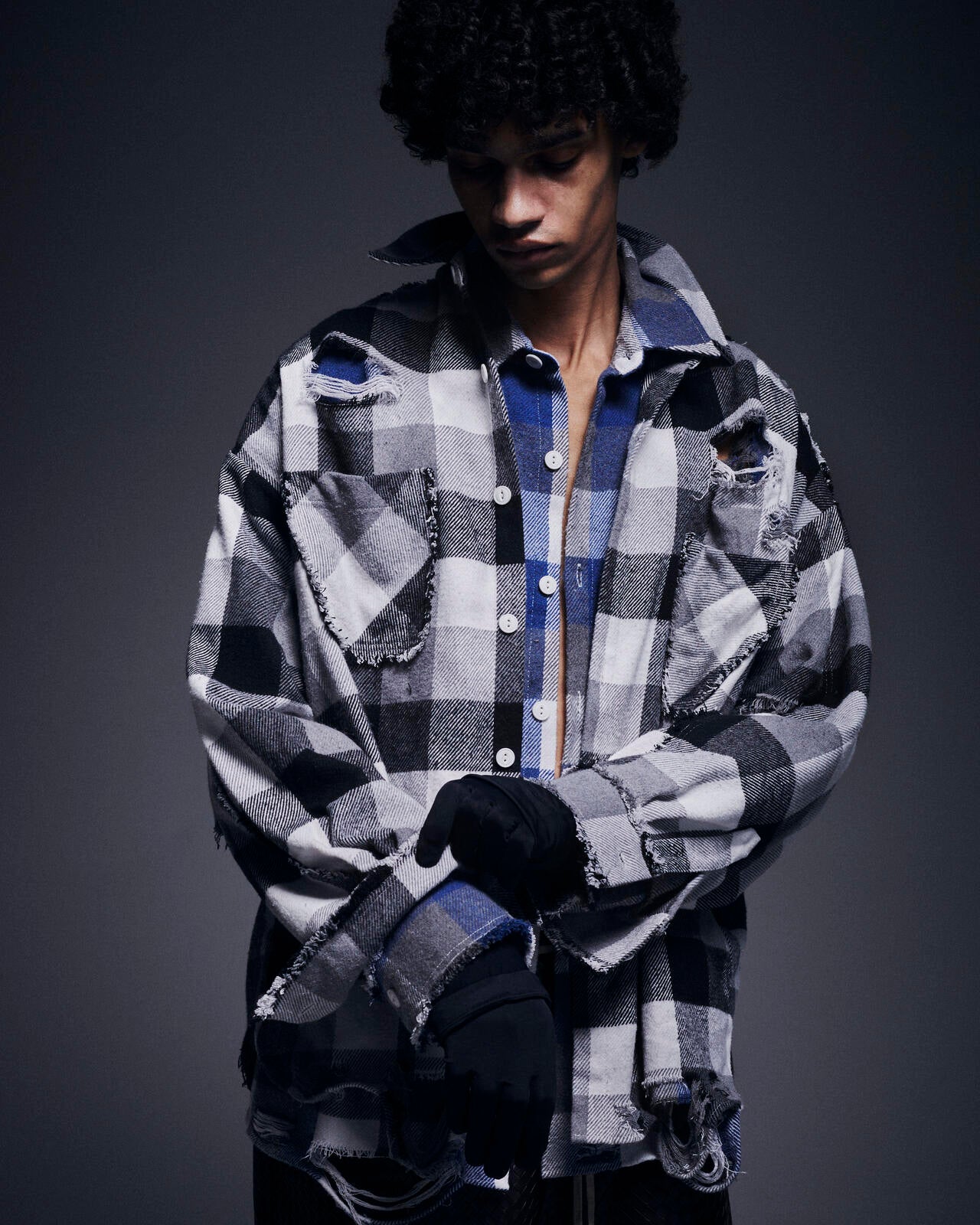 DankeSchon/ダンケシェーン/FLANNEL DAMAGE SHIRTS BLOCK
