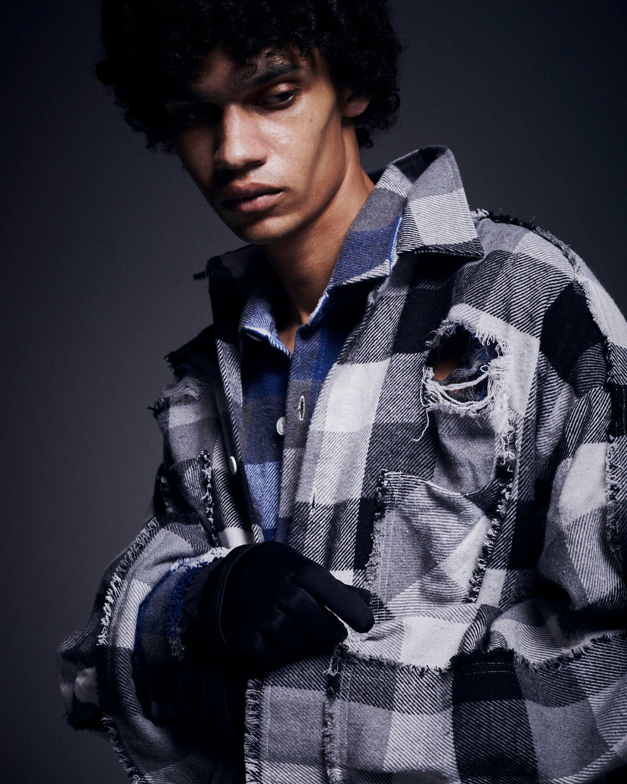 DankeSchon/ダンケシェーン/FLANNEL DAMAGE SHIRTS BLOCK