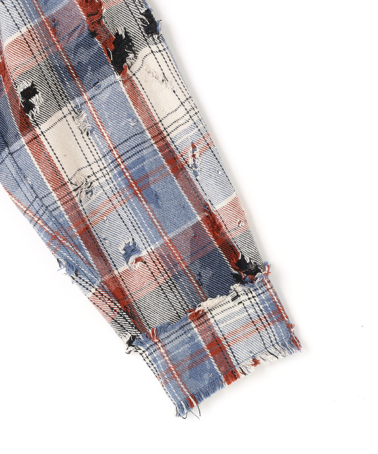 DankeSchon/ダンケシェーン/DAMAGE CAMO CHECK L/S SHIRTS