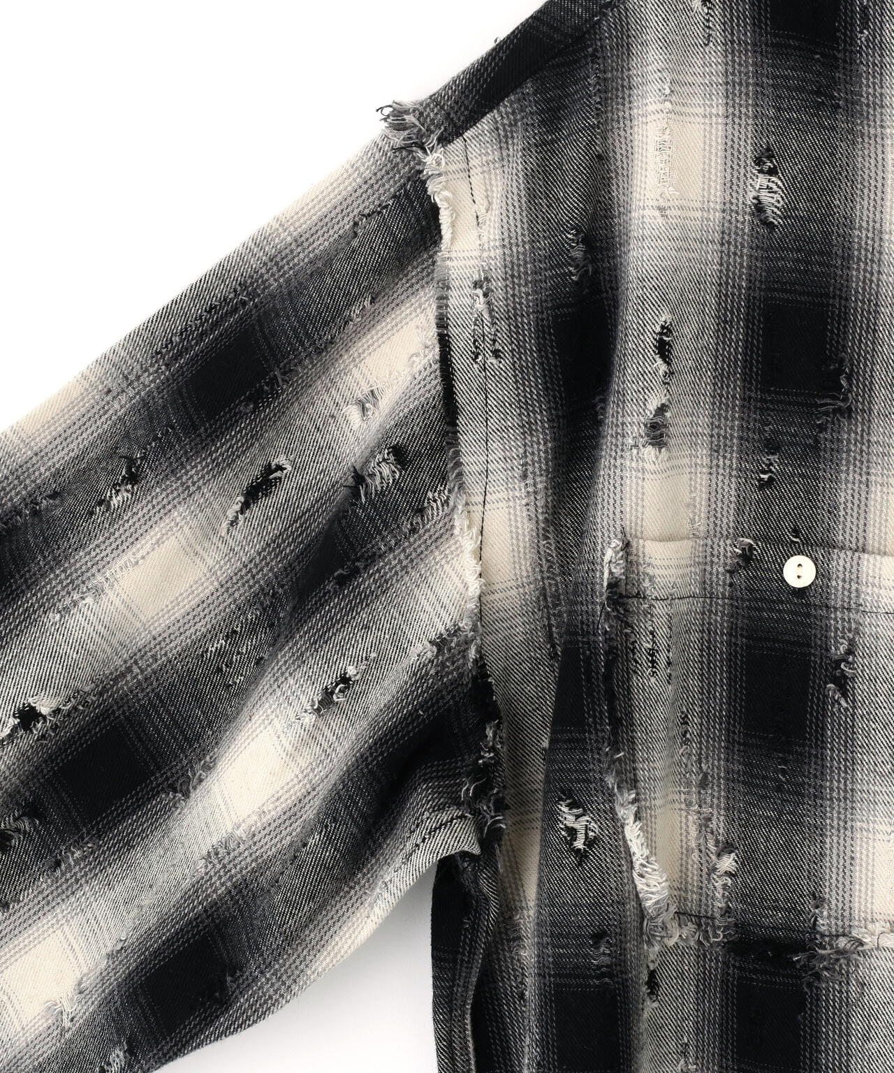 DankeSchon/ダンケシェーン/DAMAGE OMBRE CHECK L/S SHIRTS