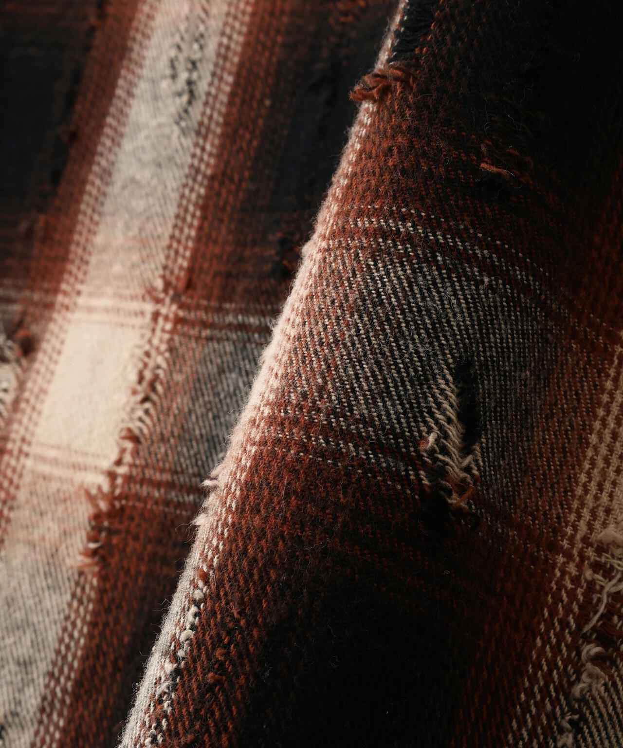 DankeSchon/ダンケシェーン/DAMAGE OMBRE CHECK L/S SHIRTS
