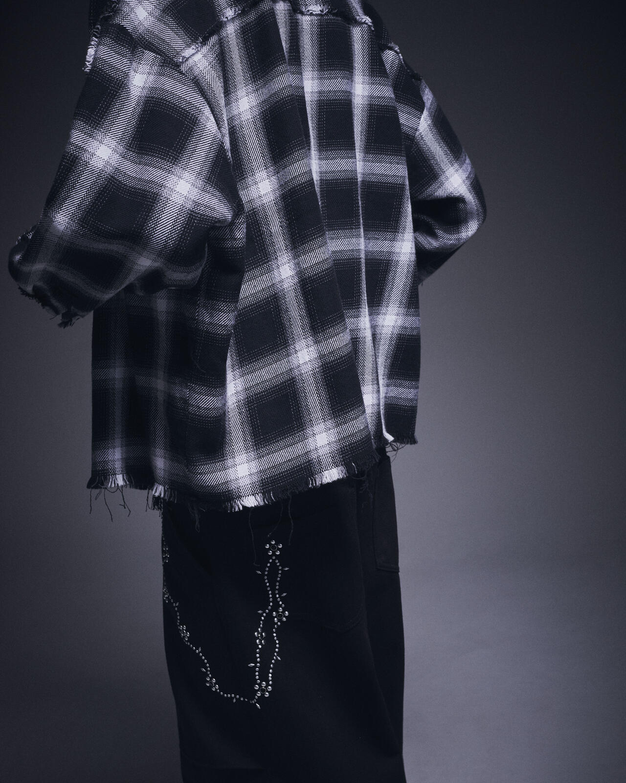 DankeSchon/ダンケシェーン/FLANNEL DAMAGE SHIRTS OMBRE