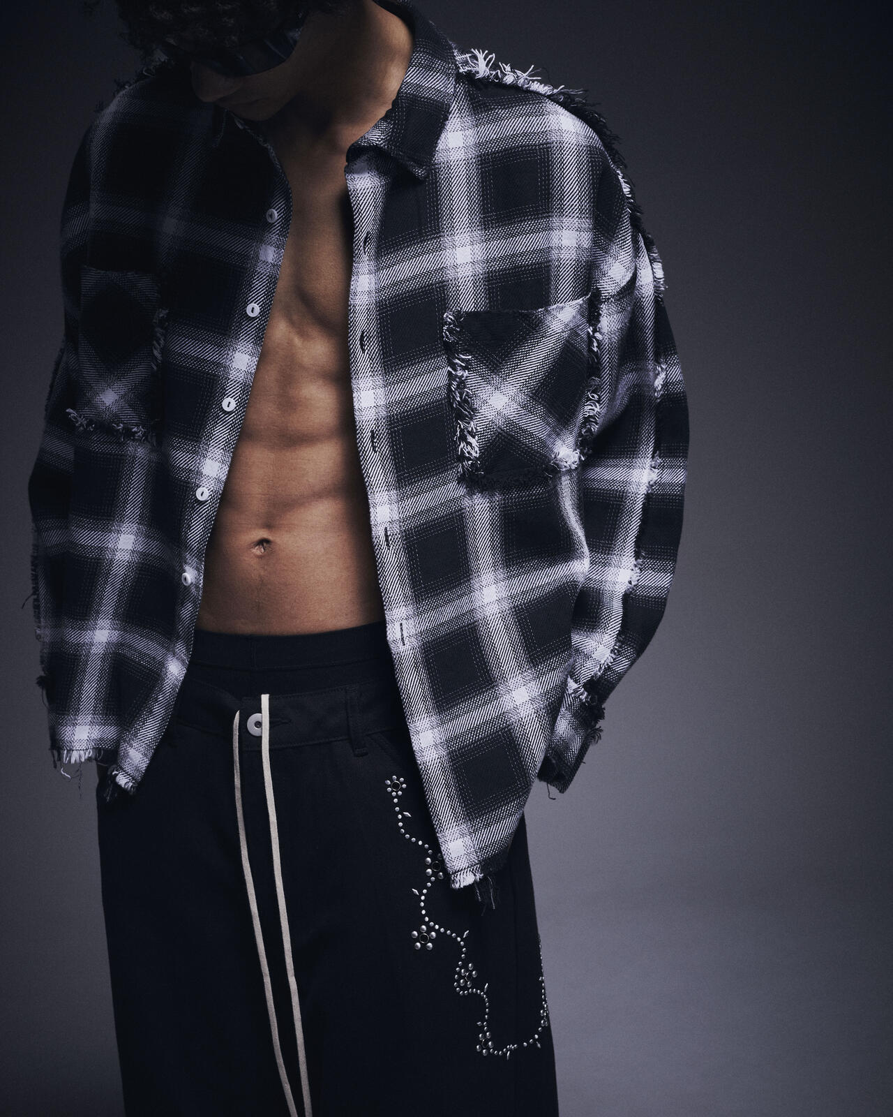 DankeSchon/ダンケシェーン/FLANNEL DAMAGE SHIRTS OMBRE