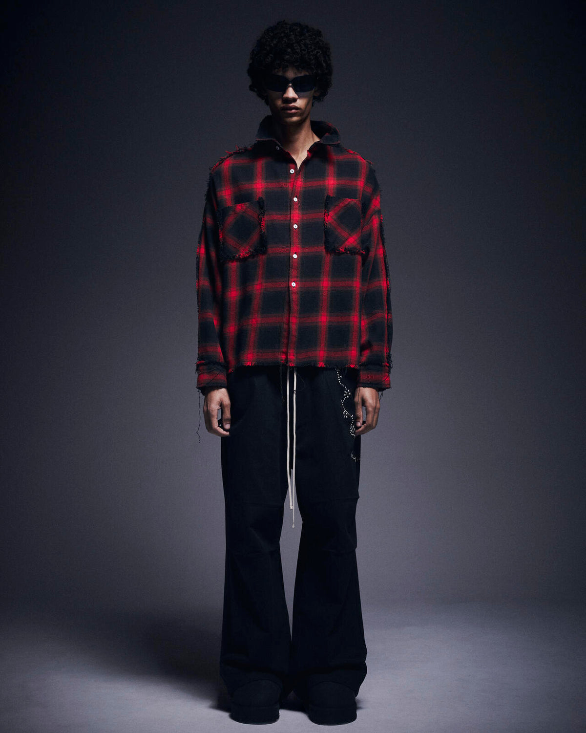 DankeSchon/ダンケシェーン/FLANNEL DAMAGE SHIRTS OMBRE